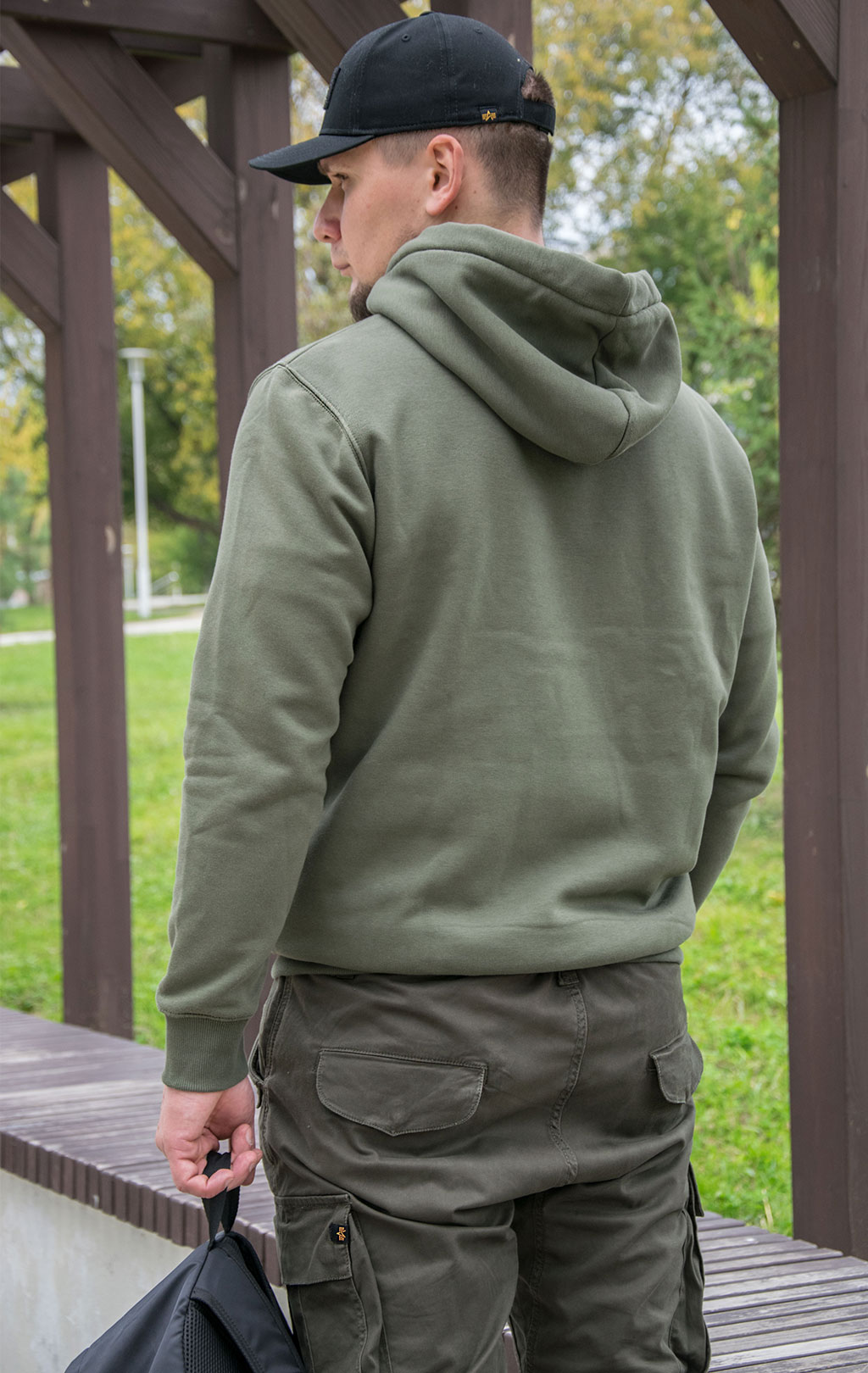 Толстовка ALPHA INDUSTRIES BASIC HOODY dark green 