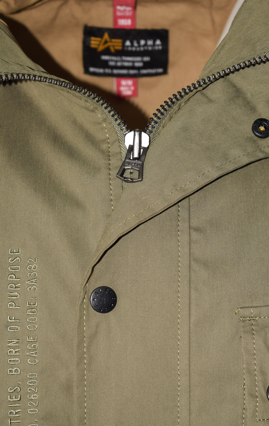 Ветровка ALPHA INDUSTRIES HOODED FIELD JACKET M-65 SS 23 m OG-107 green 