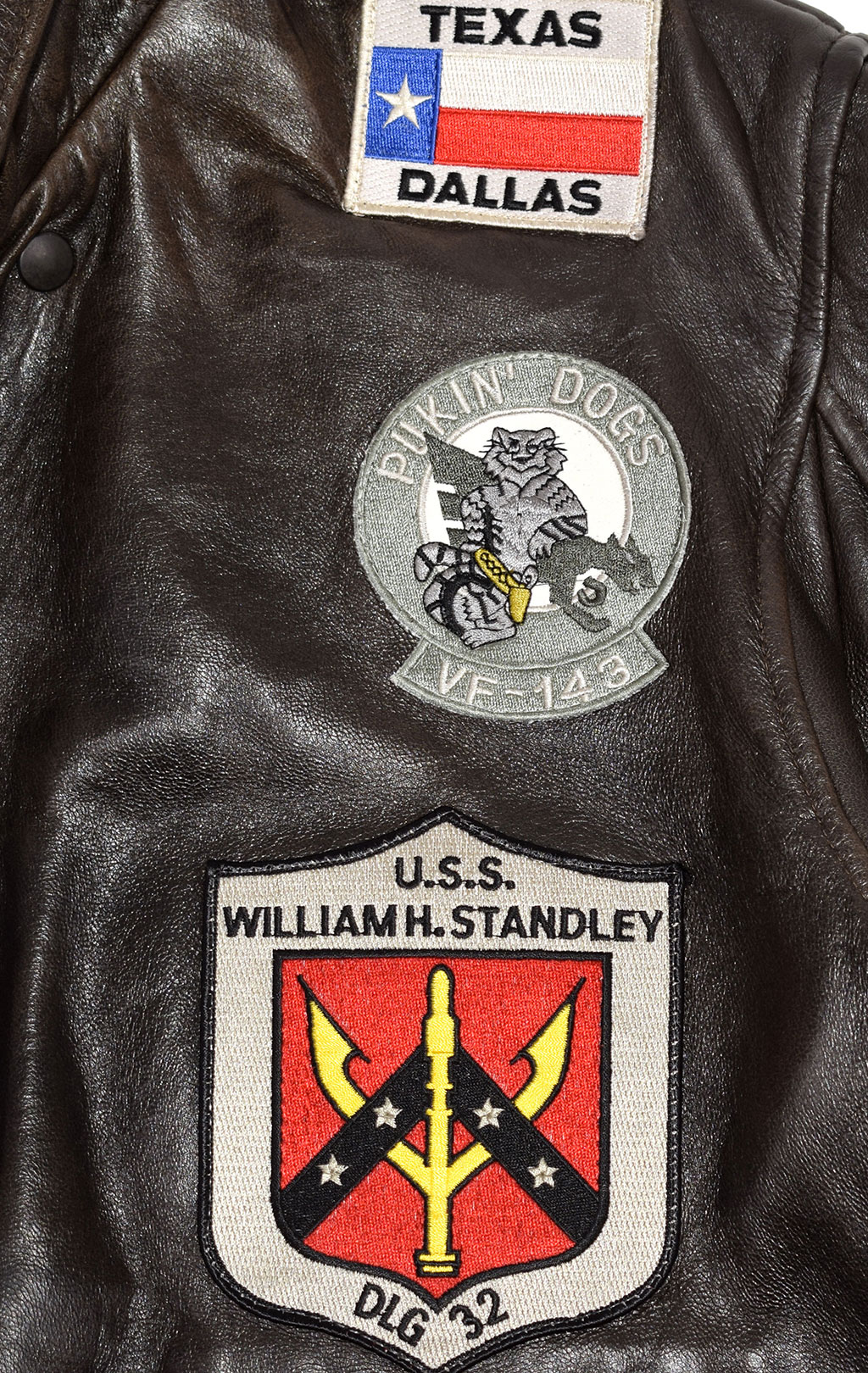 Куртка летная COCKPIT Top Gun Navy G-1 кожа brown (Z201036) 