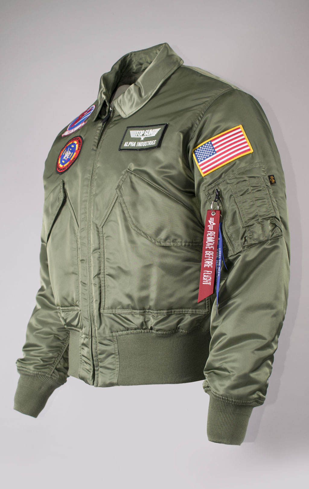 Куртка летная ALPHA INDUSTRIES TOP GUN CWU 45 sage green 