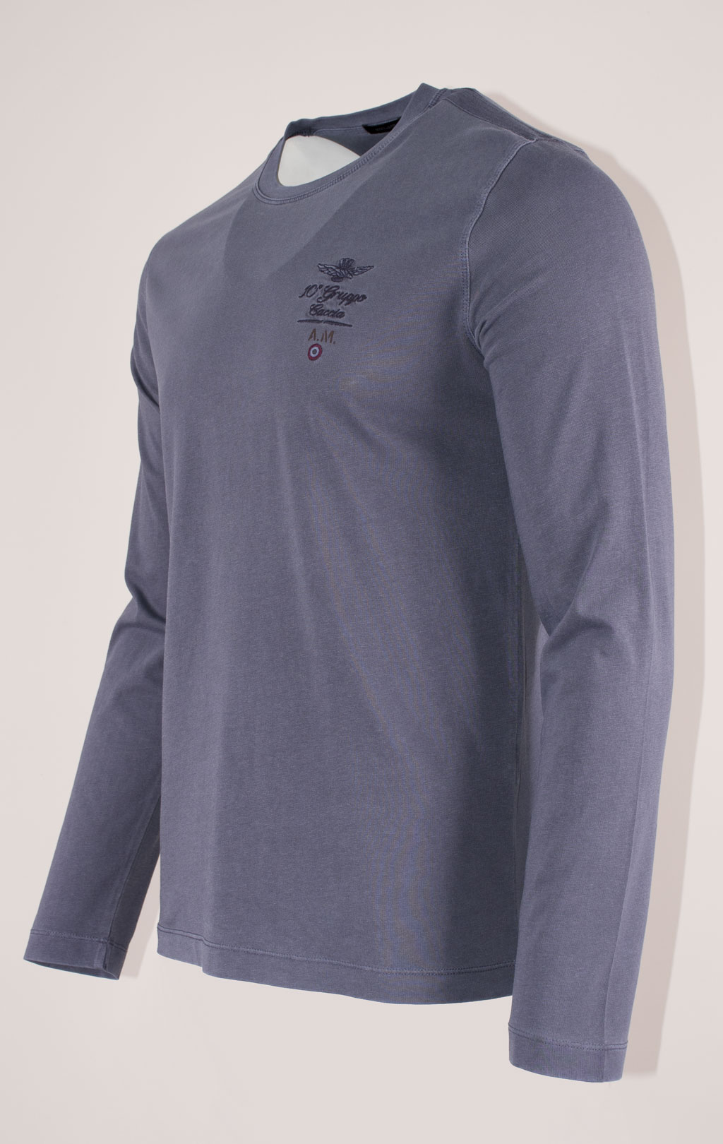 Лонгслив AERONAUTICA MILITARE FW 24/25/TR dark blue washed (TS 2313) 