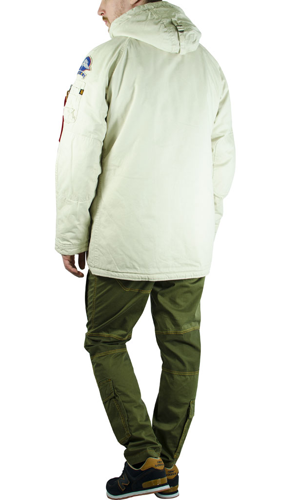 Аляска ALPHA INDUSTRIES AIR BORNE HOOD PARKA white off 