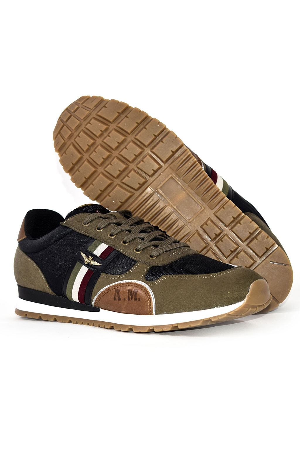 Кроссовки AERONAUTICA MILITARE SS 21 m/PT verde militare/black (SC 190)