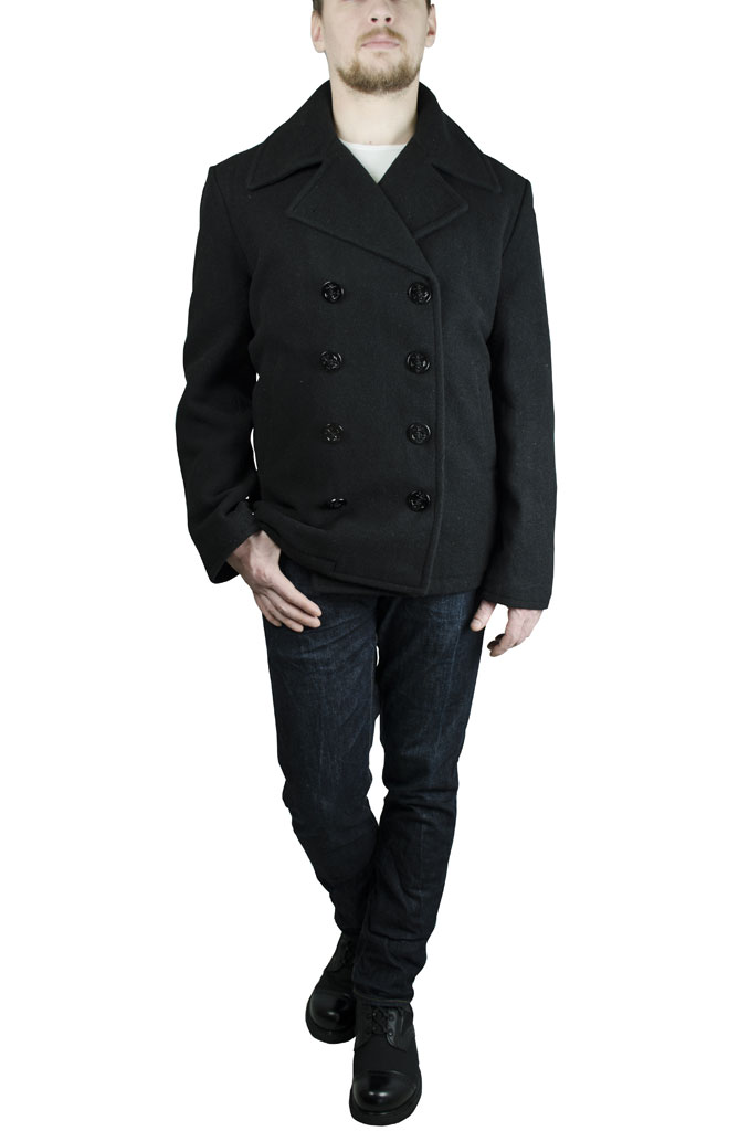 Бушлат морской ALPHA INDUSTRIES PEACOAT USN black 