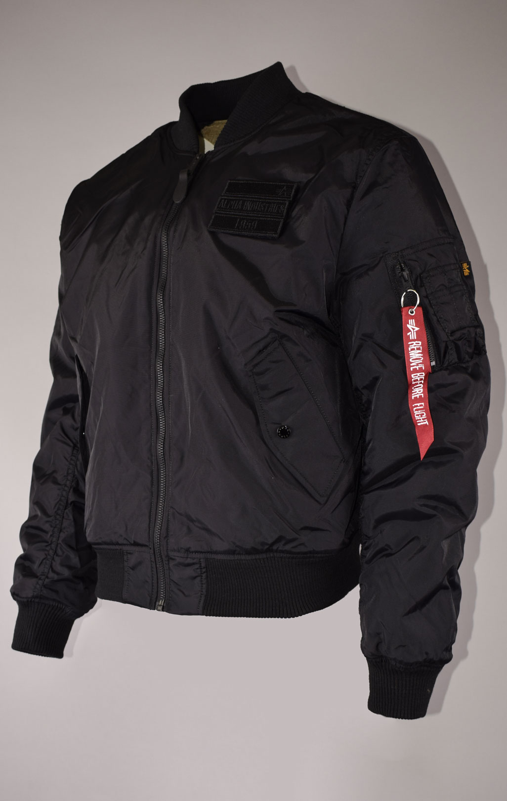 Куртка-бомбер лётная ALPHA INDUSTRIES FLC REV MA-1 black 