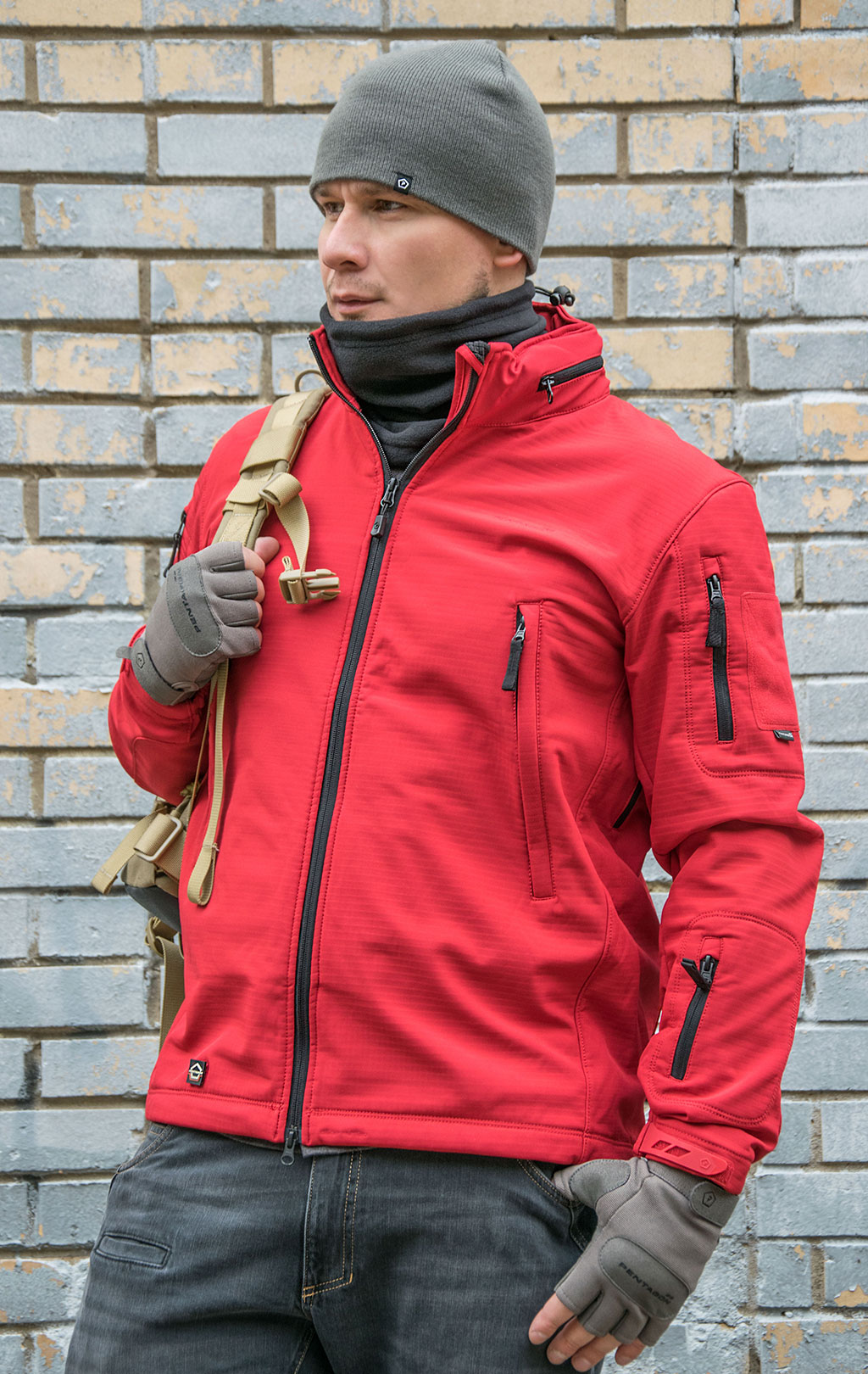 Куртка тактическая softshell Pentagon мембрана ARTAXES Soft Shell red 08011 