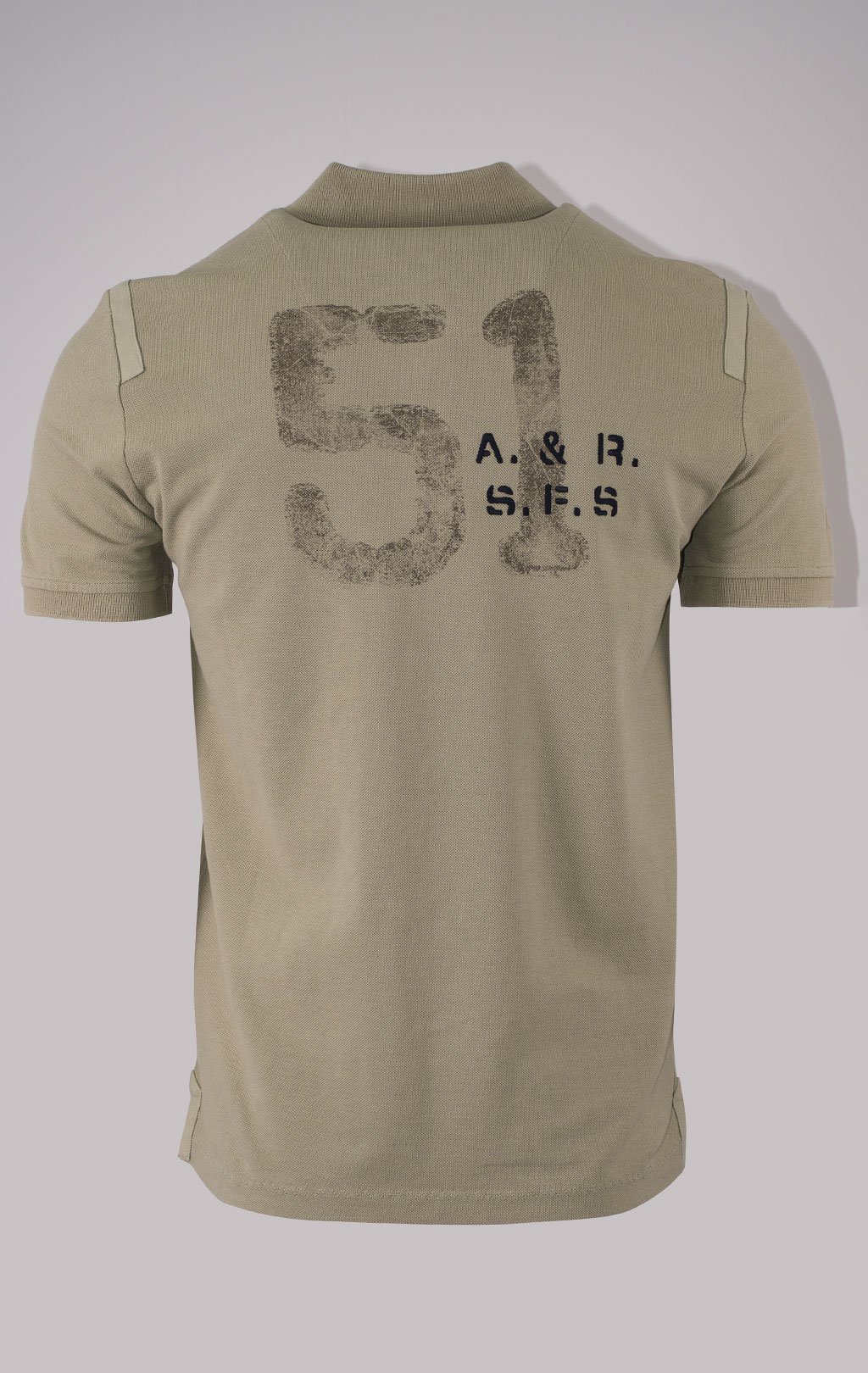 Футболка-поло AERONAUTICA MILITARE SS 24 m/TR sage green (PO 1782) 