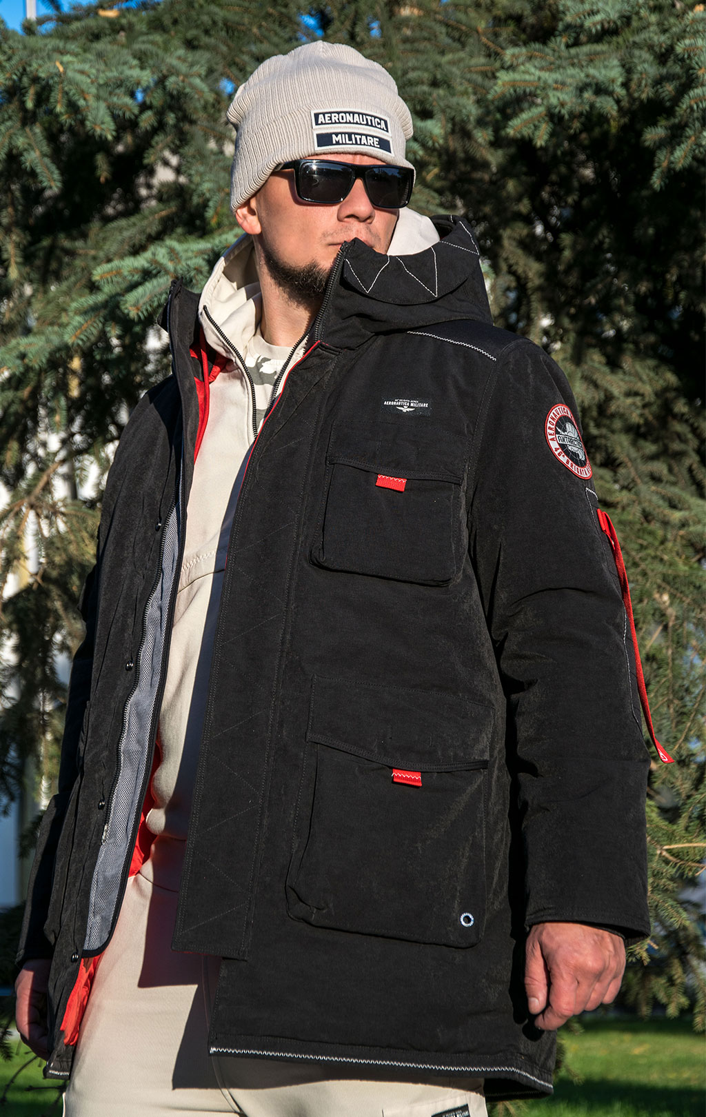 Куртка-парка AERONAUTICA MILITARE ANTARCTICA FW 23/24 m/CN jet black (AB 2110) 