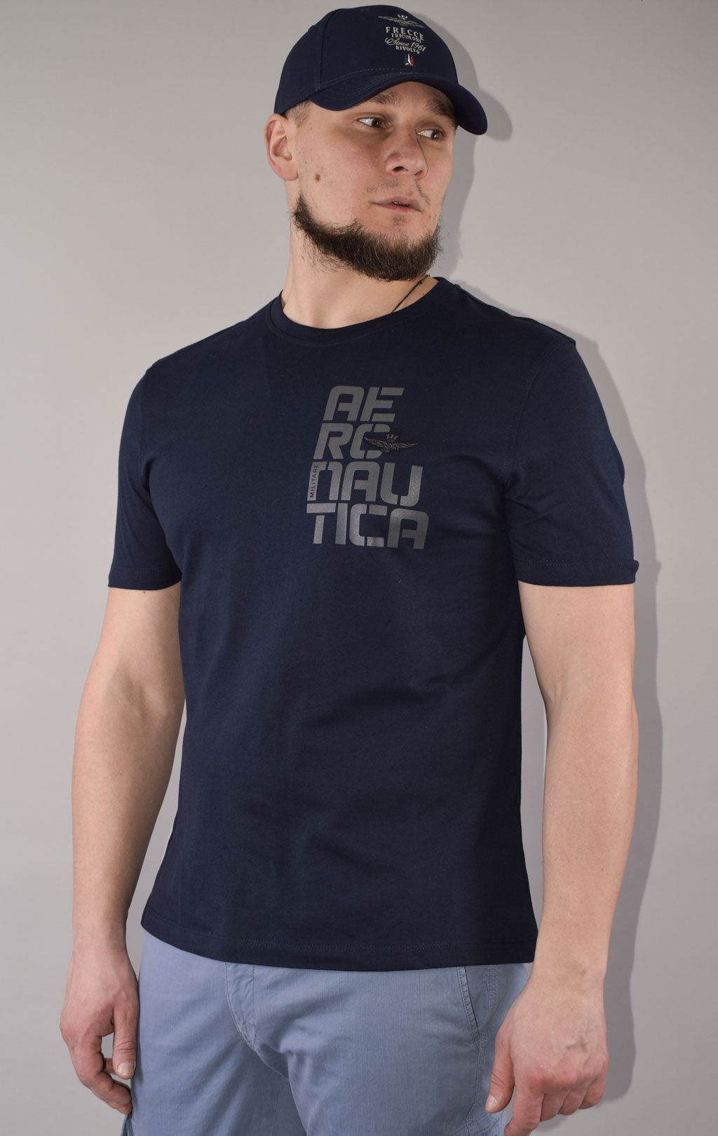 Футболка AERONAUTICA MILITARE SS 23/IT blue navy (TS 2084) 