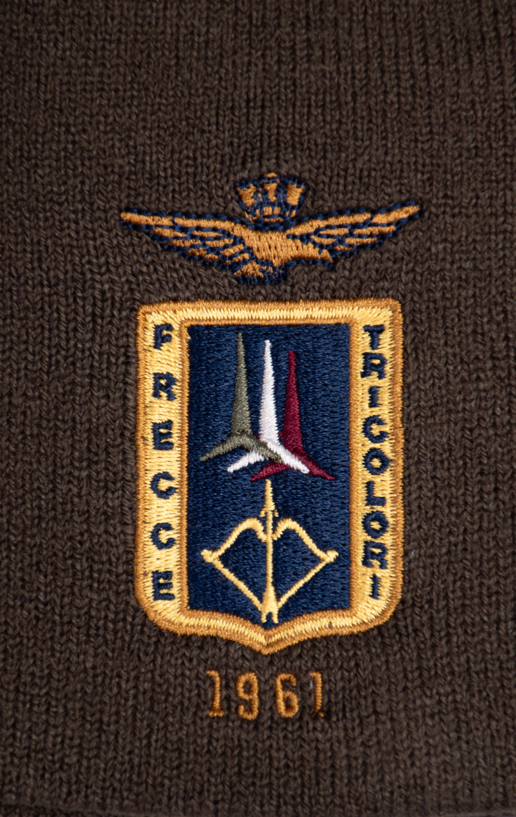Шапка вязаная AERONAUTICA MILITARE FW 26/27/CN chestnut brown (CU 0092) 
