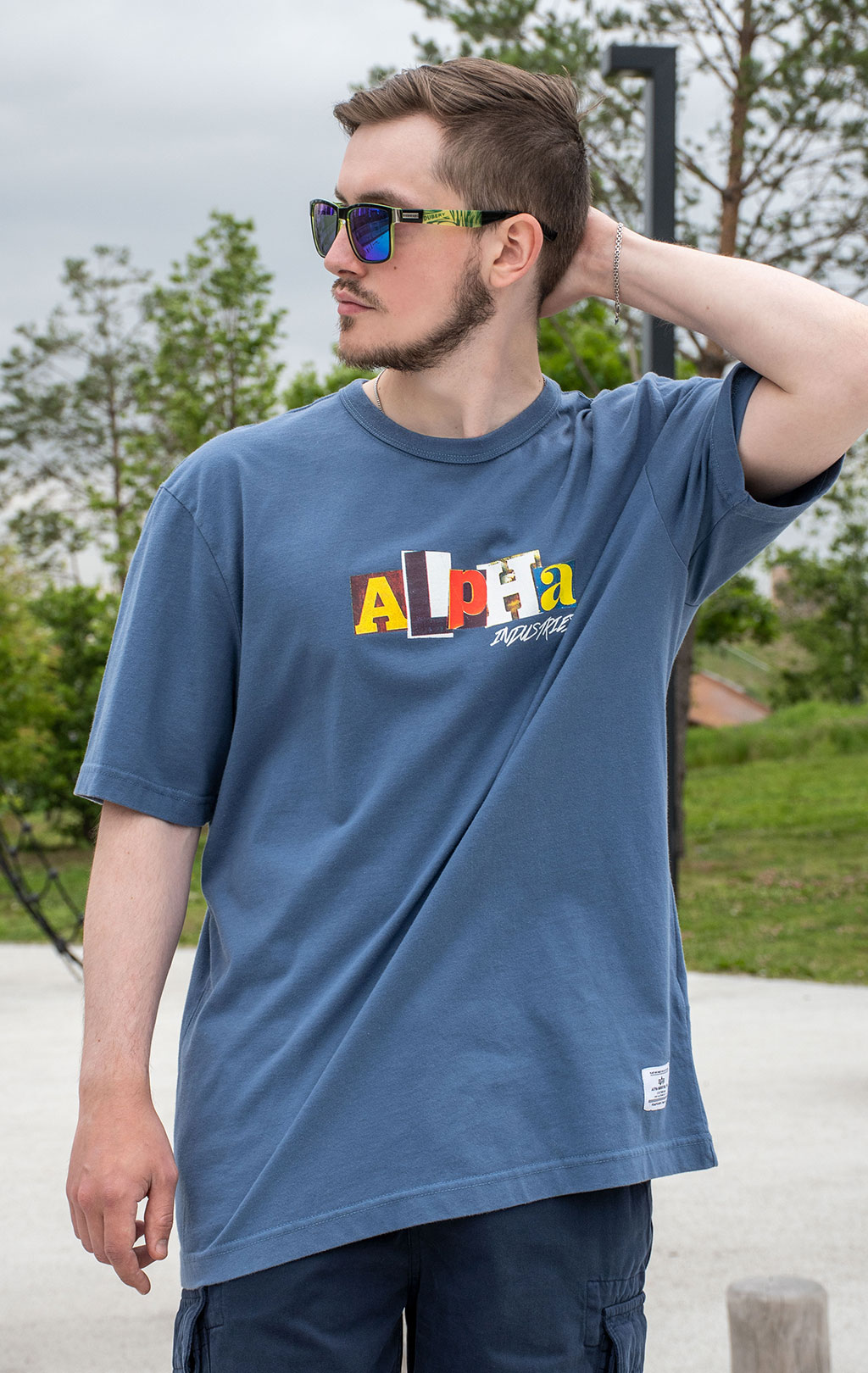 Футболка ALPHA INDUSTRIES ALPHA RANSOM TEE SS 24 copen blue 