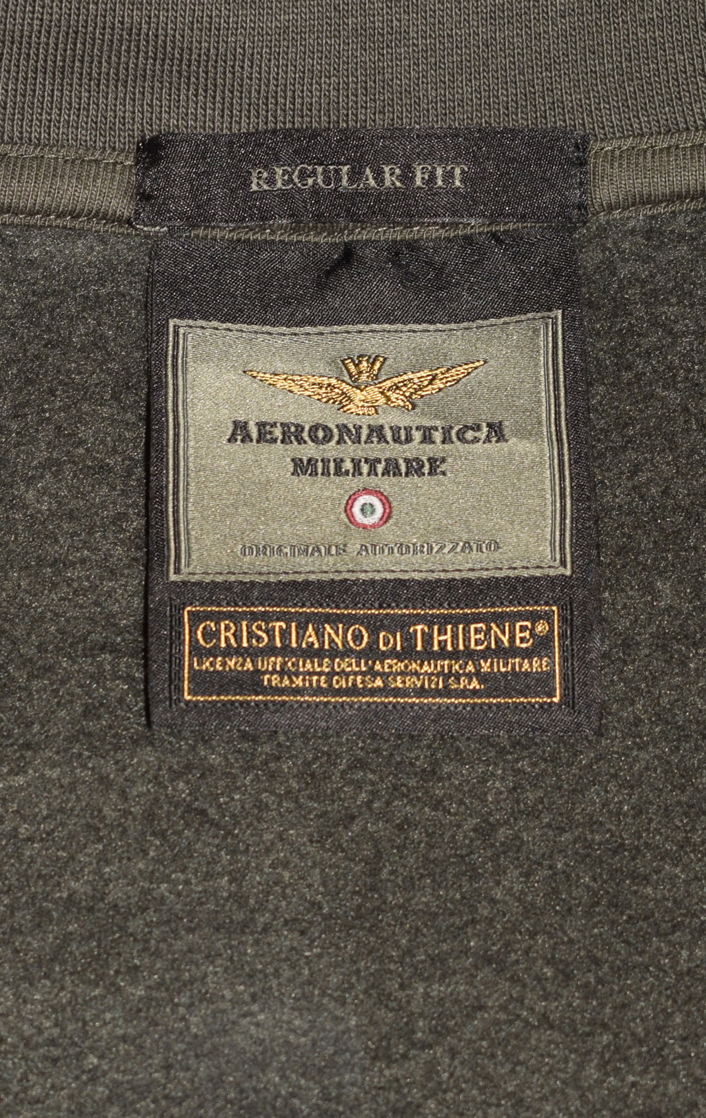 Толстовка с капюшоном AERONAUTICA MILITARE big size ANTARCTICA FW 23/24/IN dark green (FE 1818) 