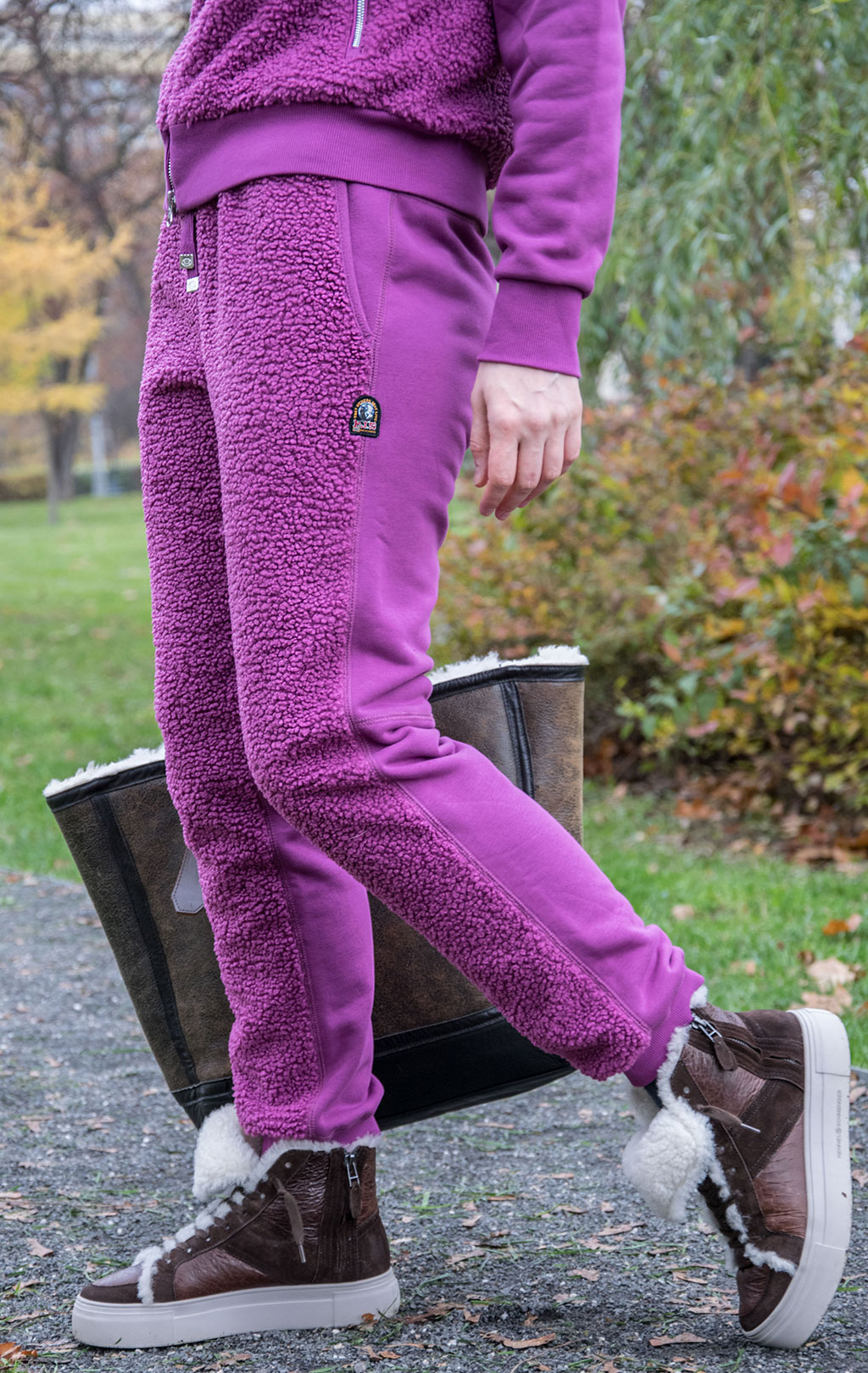 Женские брюки спортивные PARAJUMPERS KIRI флис FW 22/23 deep orchid 