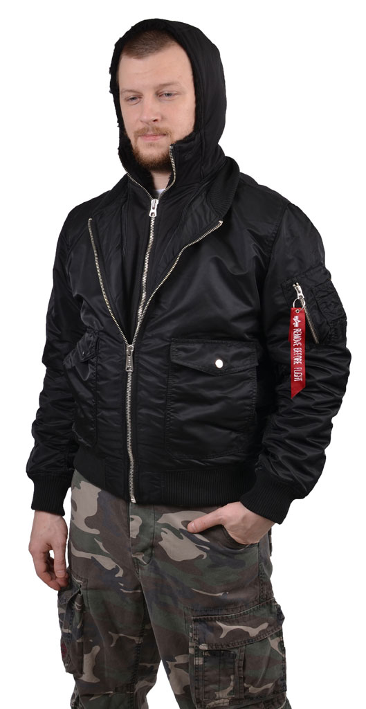 Куртка-бомбер лётная ALPHA INDUSTRIES D-Tec VF MA-1 black 