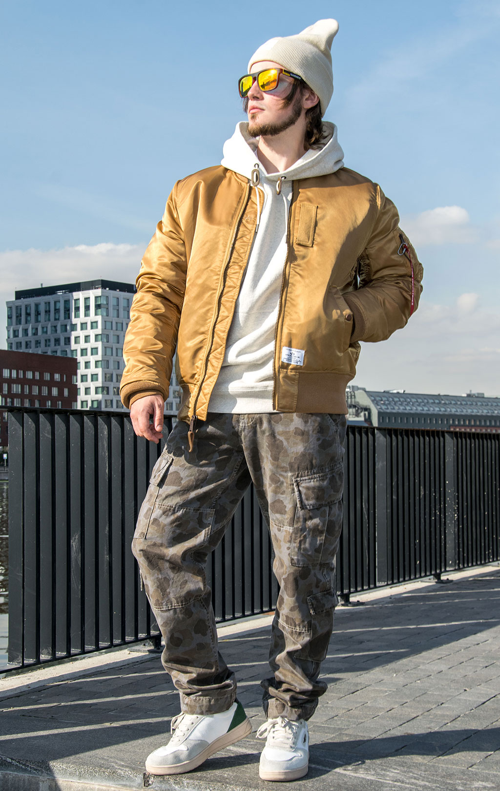 Куртка-бомбер лётная ALPHA INDUSTRIES MOD FLIGHT JACKET MA-1 FW 23/24 m bronzed brown 