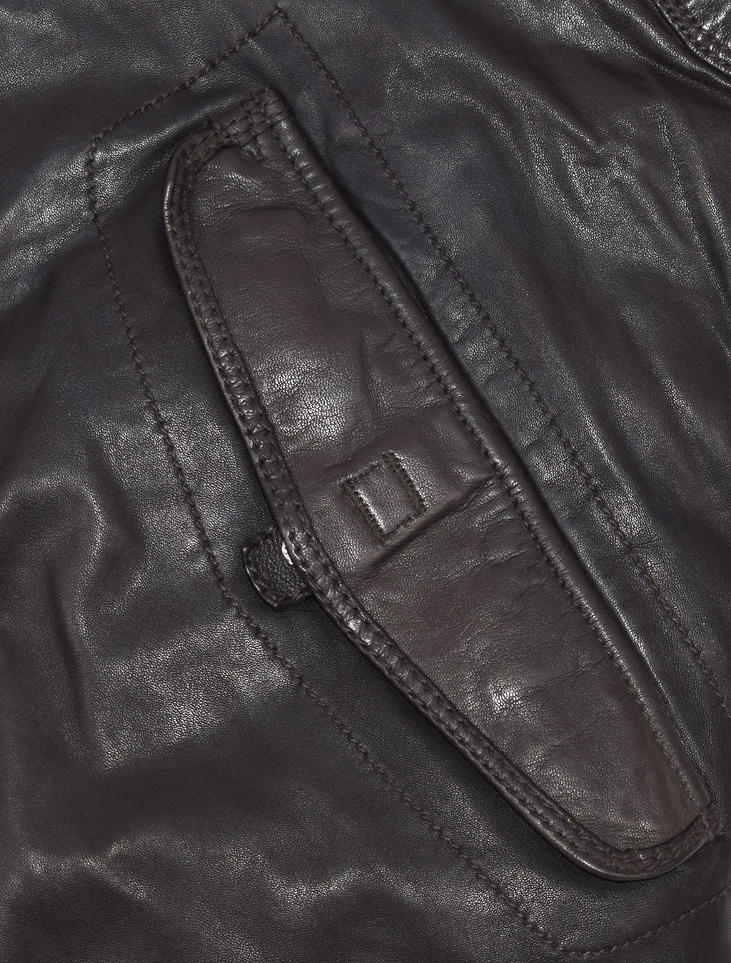 Куртка-пилот PARAJUMPERS JOSH LEATHER кожа FW 19/20 dark brown 