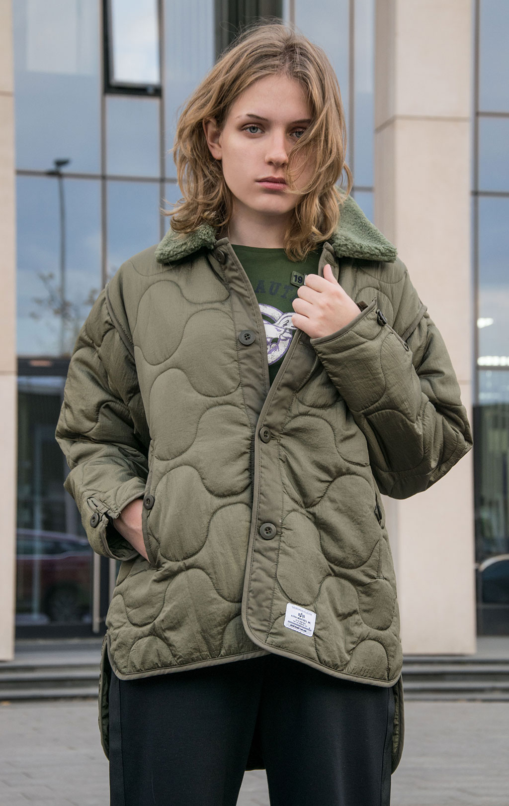 Женская куртка ALPHA INDUSTRIES LINER JACKET FW 23/24 m OG-107 green 