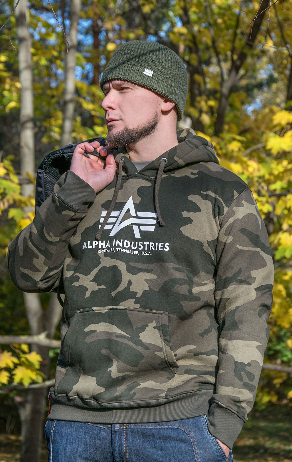 Толстовка ALPHA INDUSTRIES BASIC HOODY olive camo 