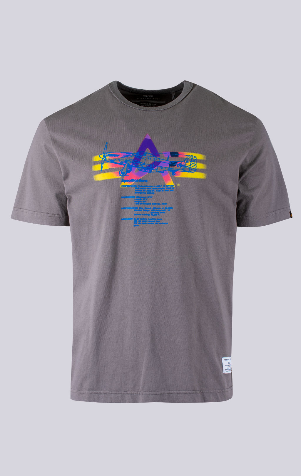 Футболка ALPHA INDUSTRIES ALPHA GRADIENT TEE SS 24 aircraft gray 