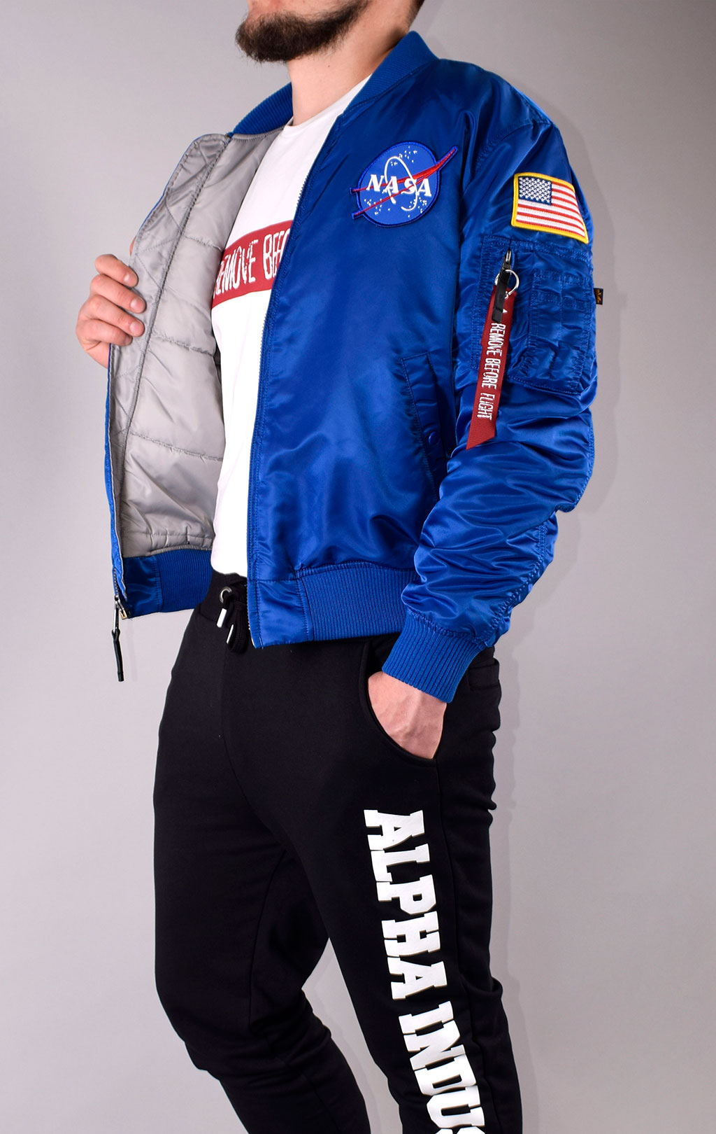 Бомбер ALPHA INDUSTRIES VF NASA MA-1 NASA blue 