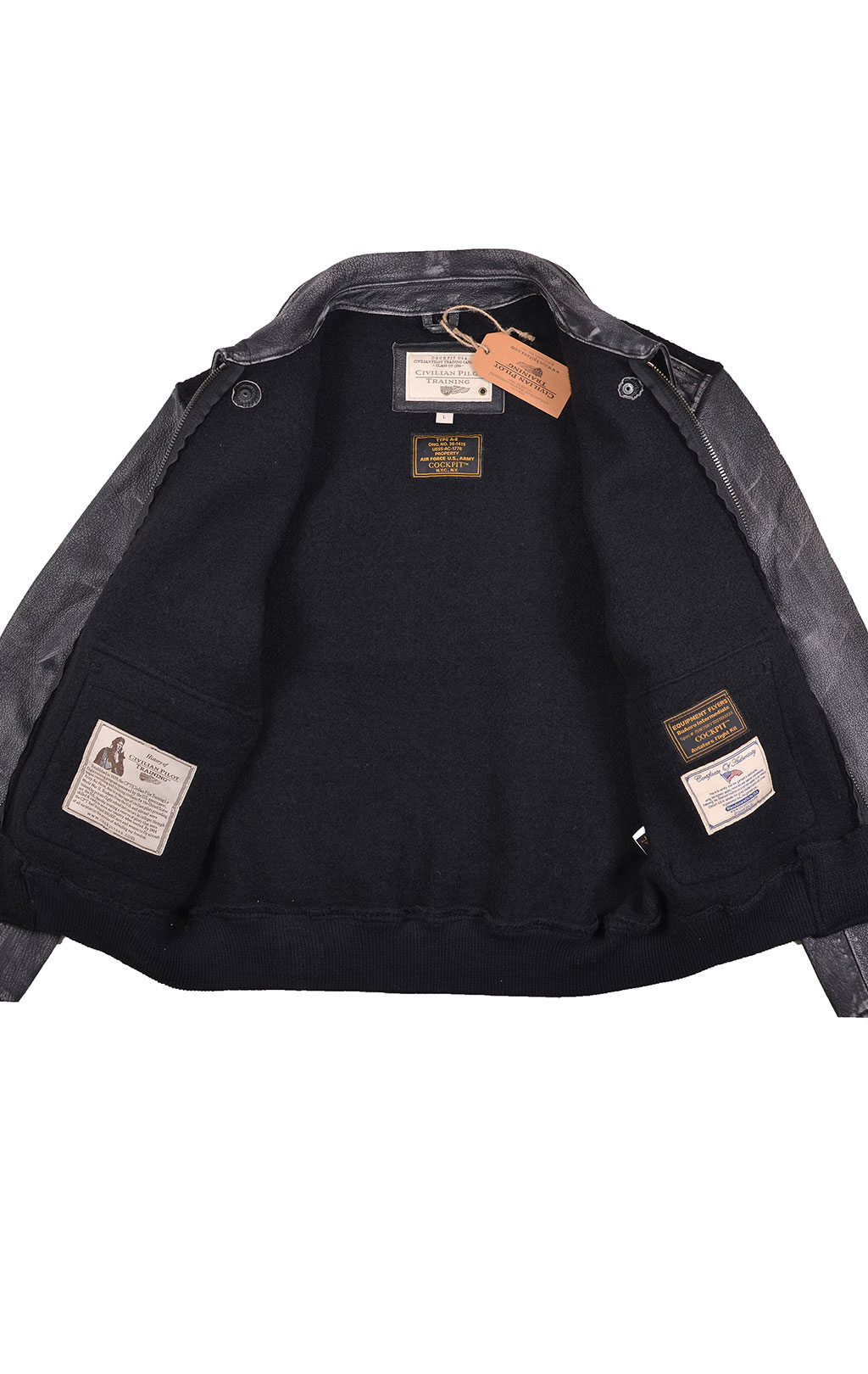 Куртка летная COCKPIT A-2 SWEATER black (Z28s004) 