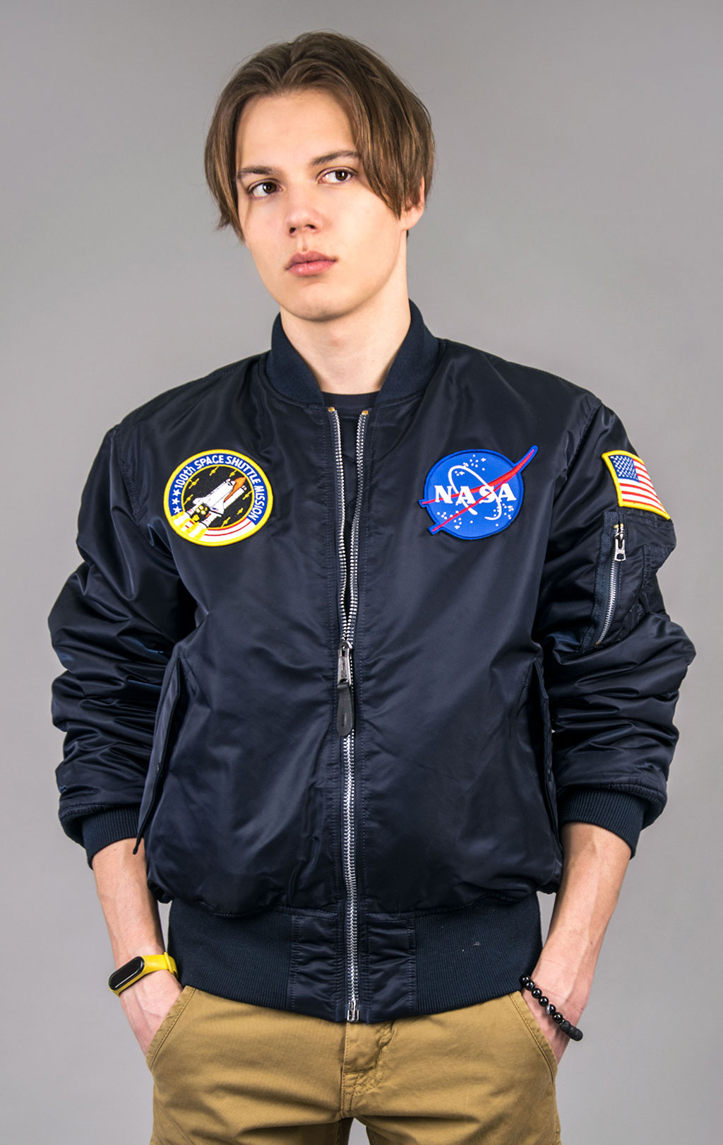 Бомбер ALPHA INDUSTRIES NASA MA-1 original fit rep. blue 