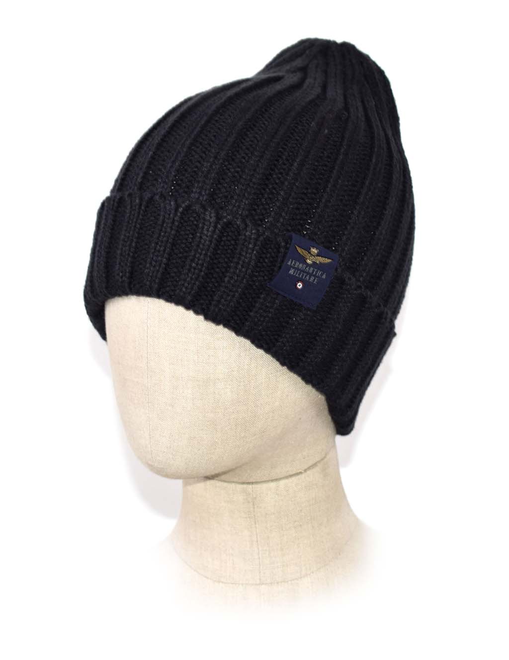 Шапка вязаная AERONAUTICA MILITARE FW 20/21/CN blue navy (CU 006)