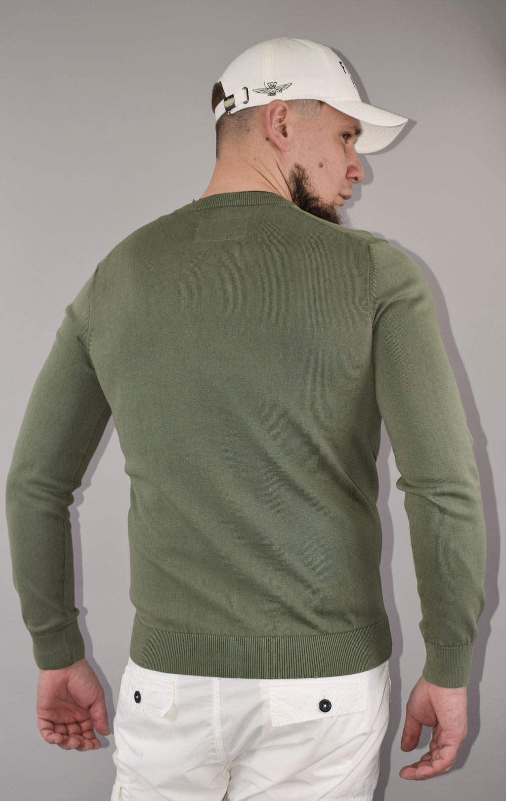 Свитер AERONAUTICA MILITARE SS 23/IN verde militare (MA 1424) 