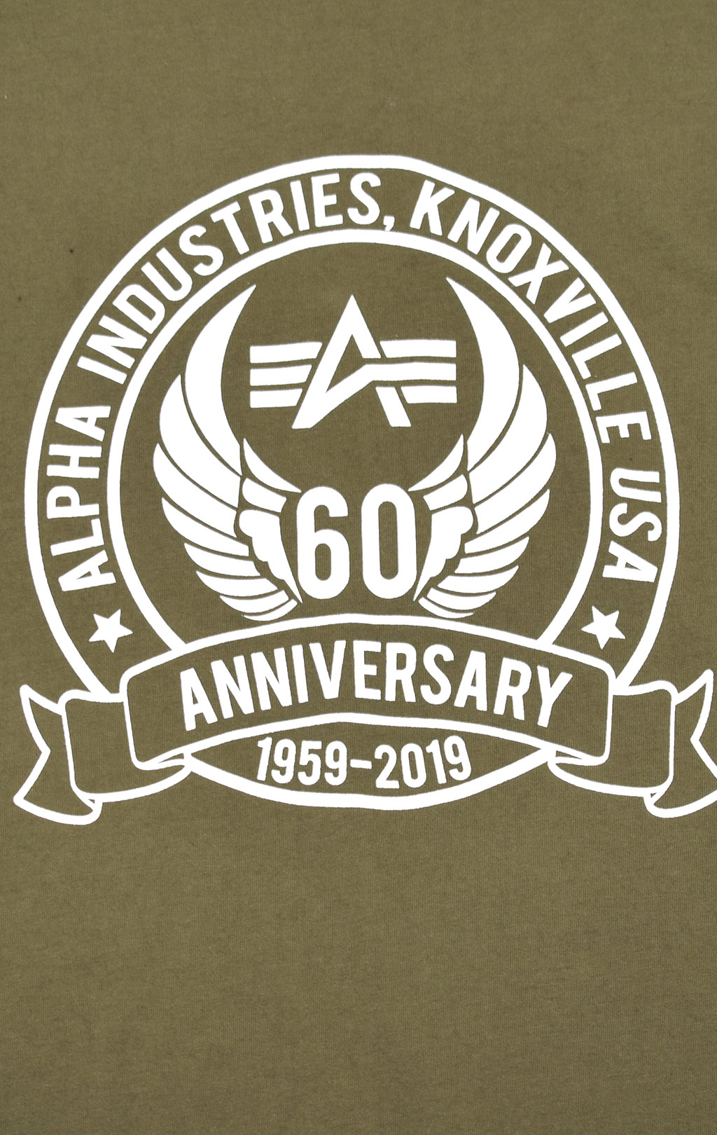 Футболка ALPHA INDUSTRIES 60TH ANNIVERSARY deep olive 