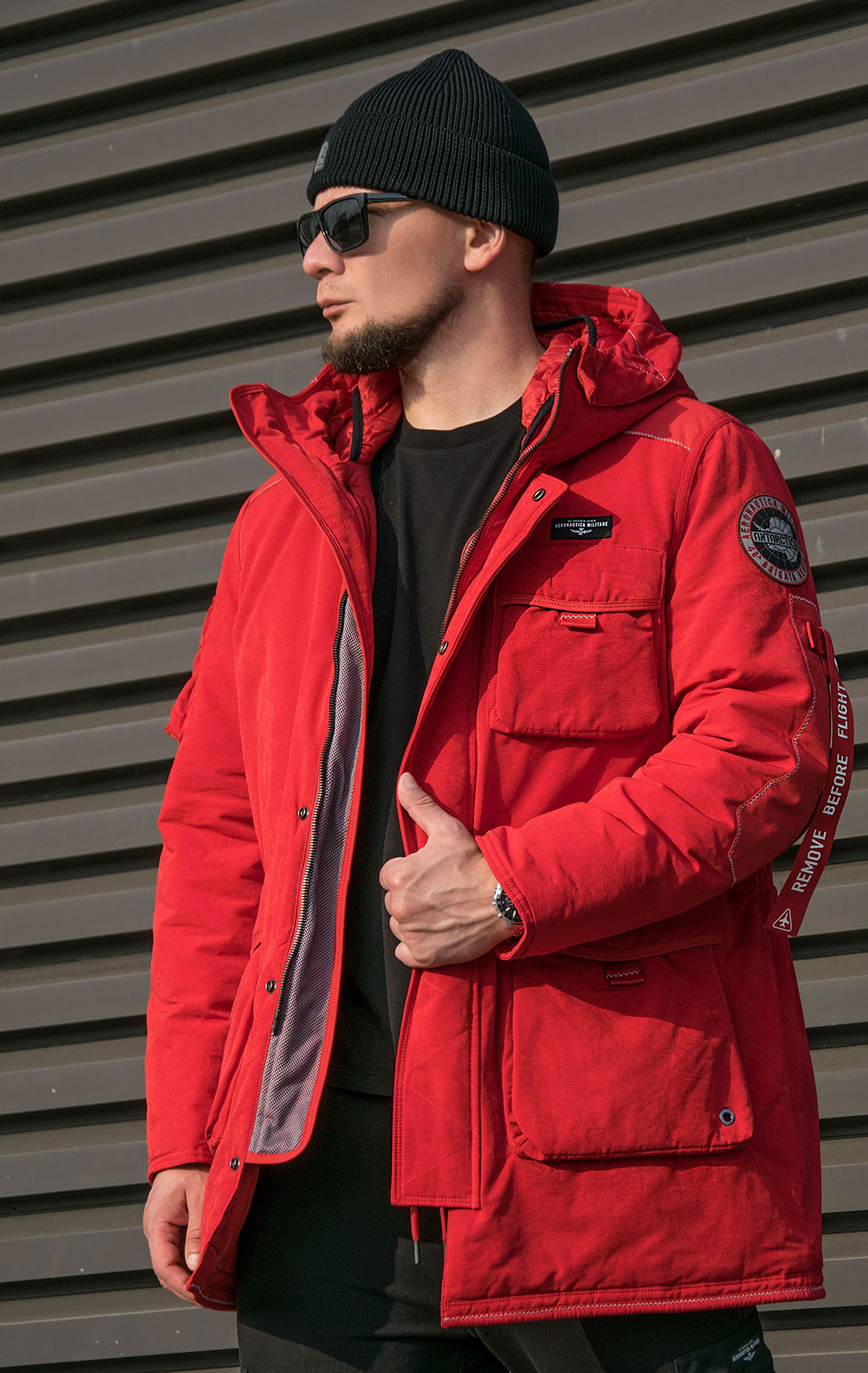 Куртка-парка AERONAUTICA MILITARE ANTARCTICA FW 23/24 m/CN red (AB 2110) 