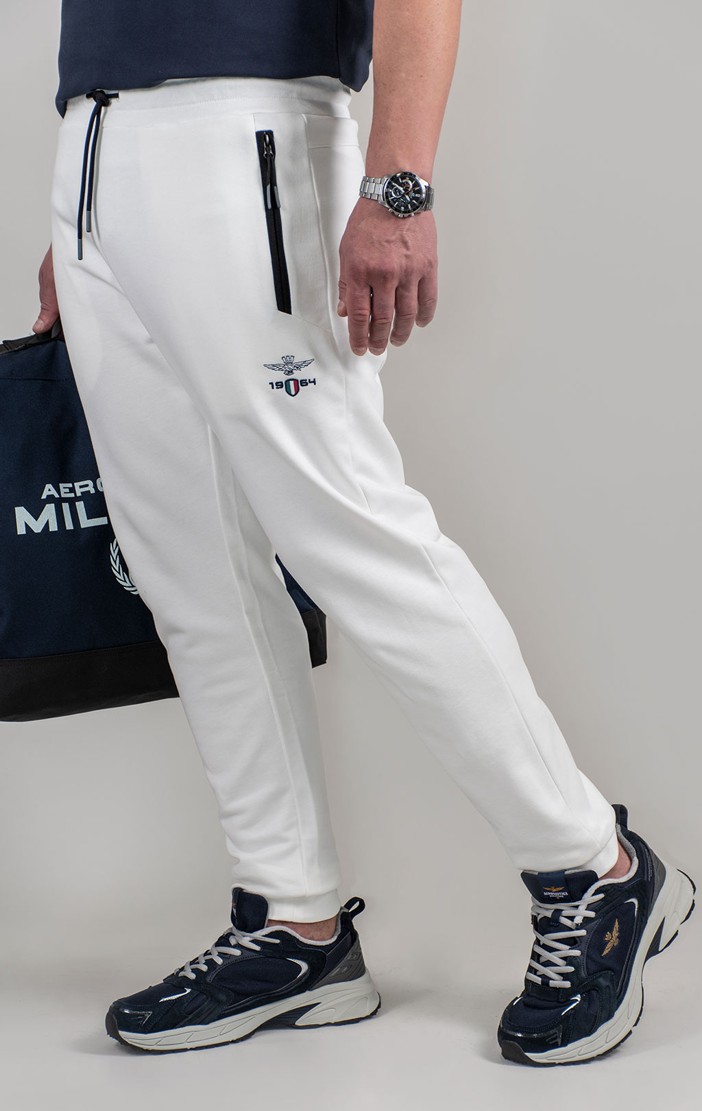 Брюки спортивные AERONAUTICA MILITARE SS 25/TR off white (PF 965) 