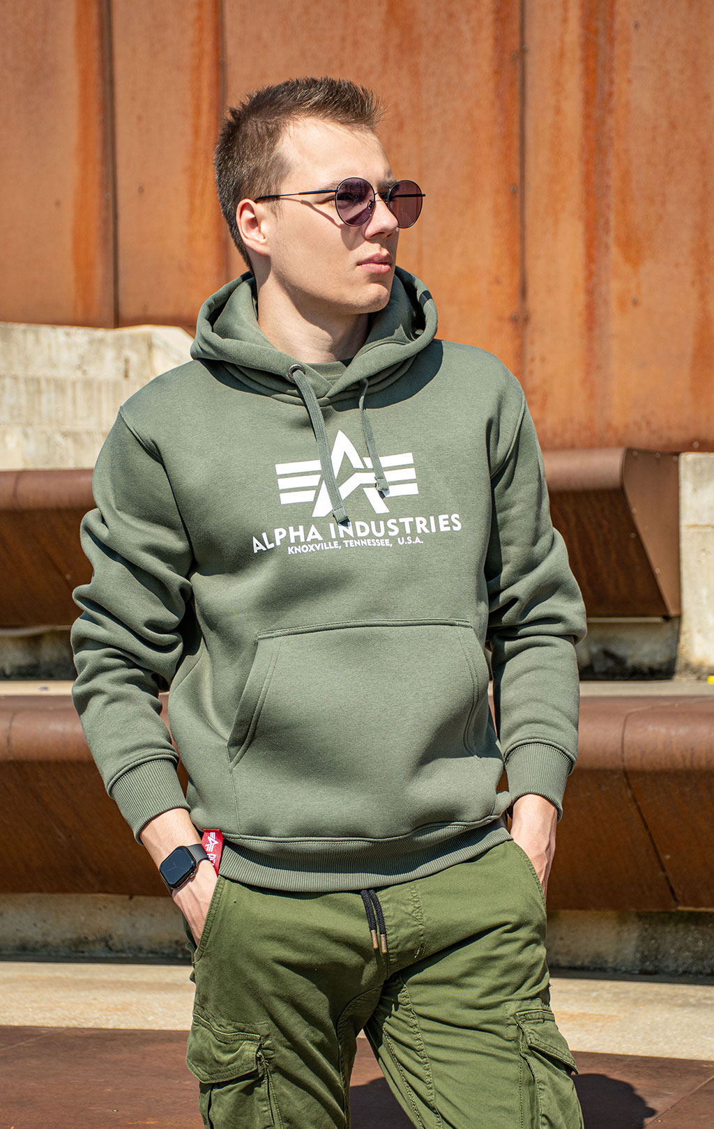 Толстовка ALPHA INDUSTRIES BASIC HOODY dark olive 