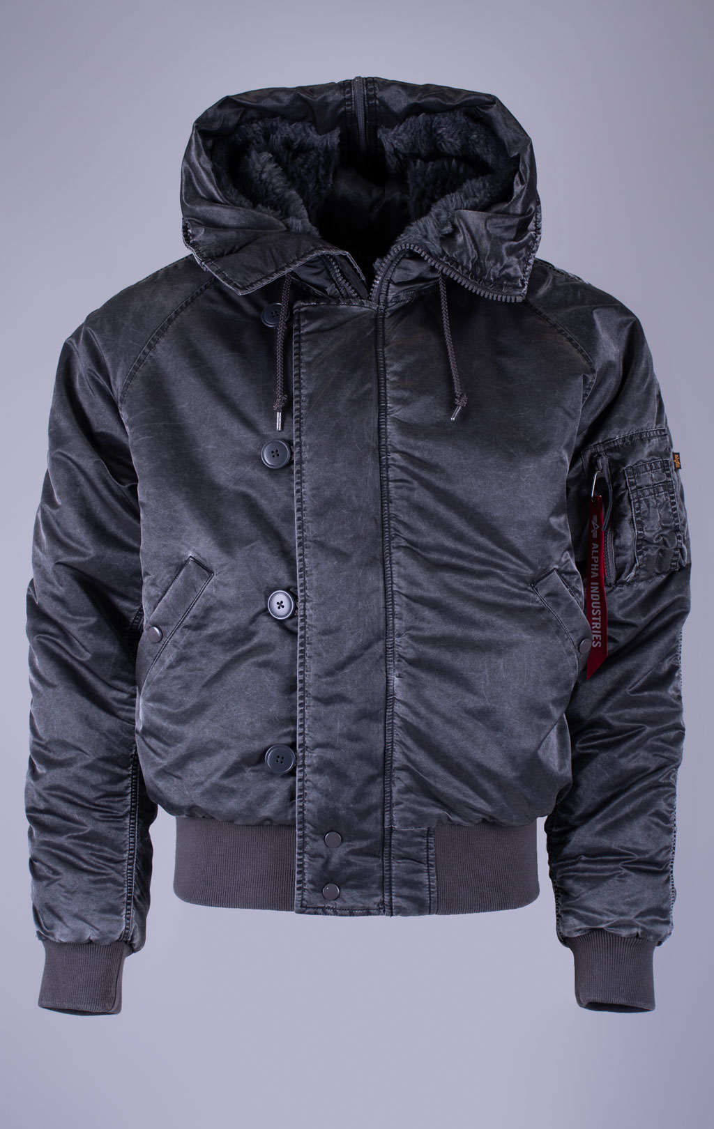 Аляска короткая ALPHA INDUSTRIES N-2B HERITAGE FIT PARKA (BATTLEWASH) FW 26/27 black 