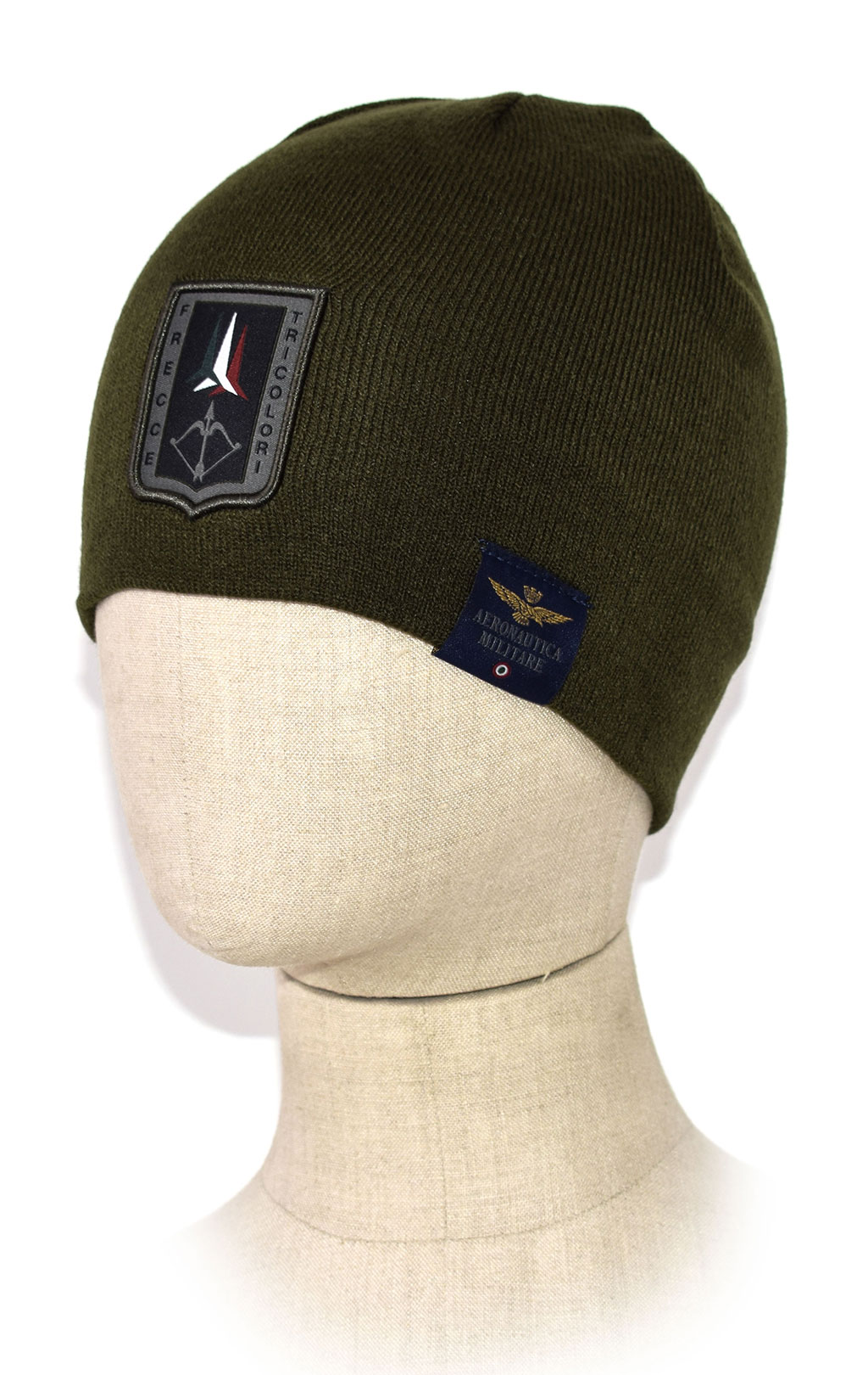 Шапка вязаная AERONAUTICA MILITARE FW 21/22/CN verde militare (CU 036) 