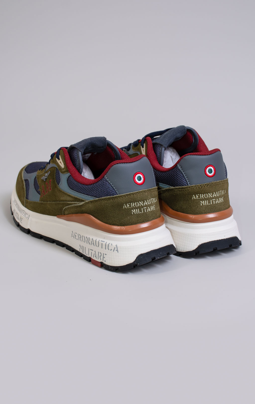 Кроссовки AERONAUTICA MILITARE (SC 0318) FW 25/26/CN verde militare/blue navy 