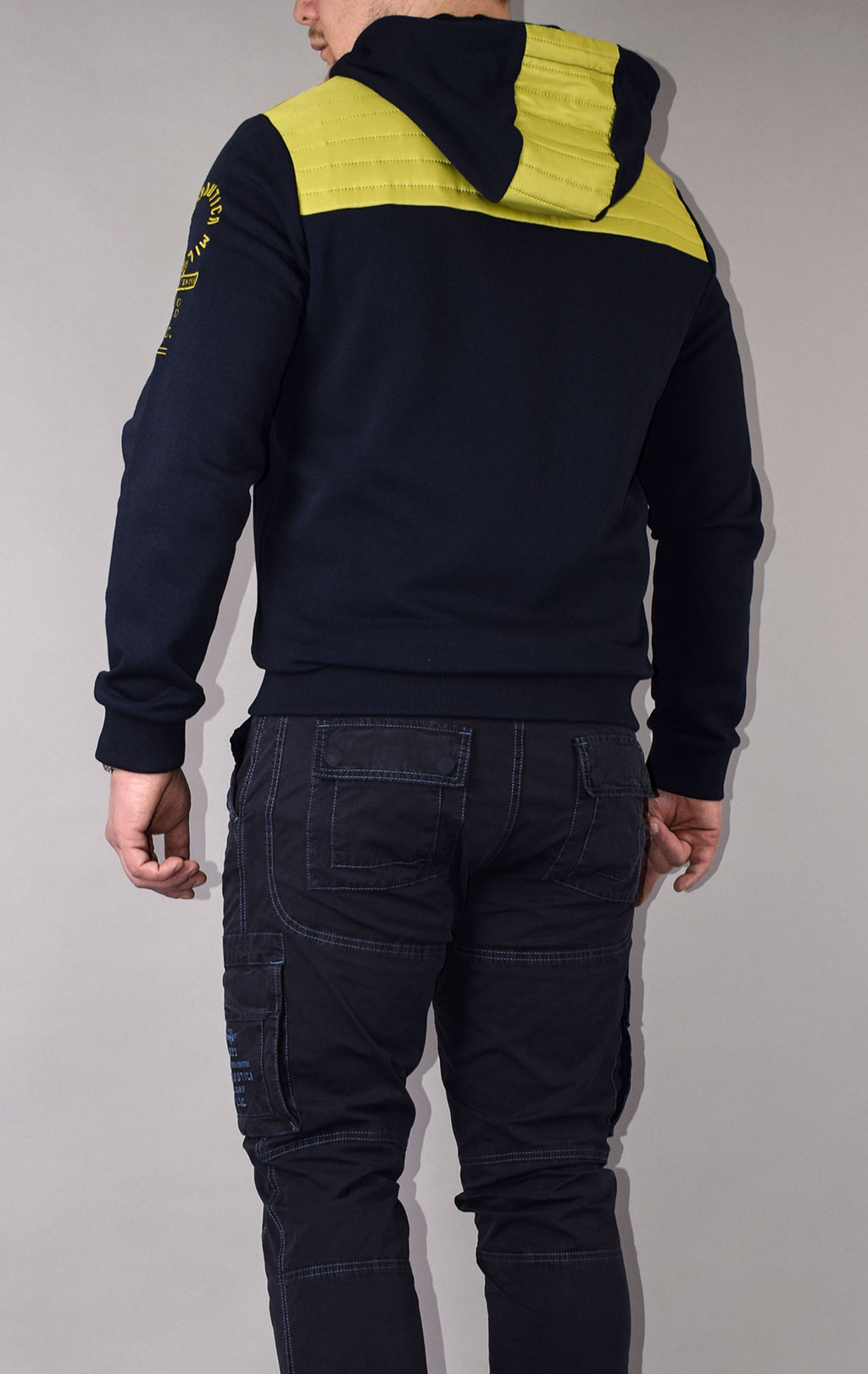 Толстовка с капюшоном AERONAUTICA MILITARE SS 21/IT grinch/blue navy (AF 420) 