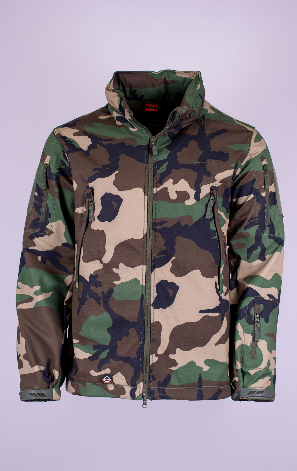 Куртка тактическая softshell Pentagon мембрана ARTAXES Soft Shell camo woodland 08011 
