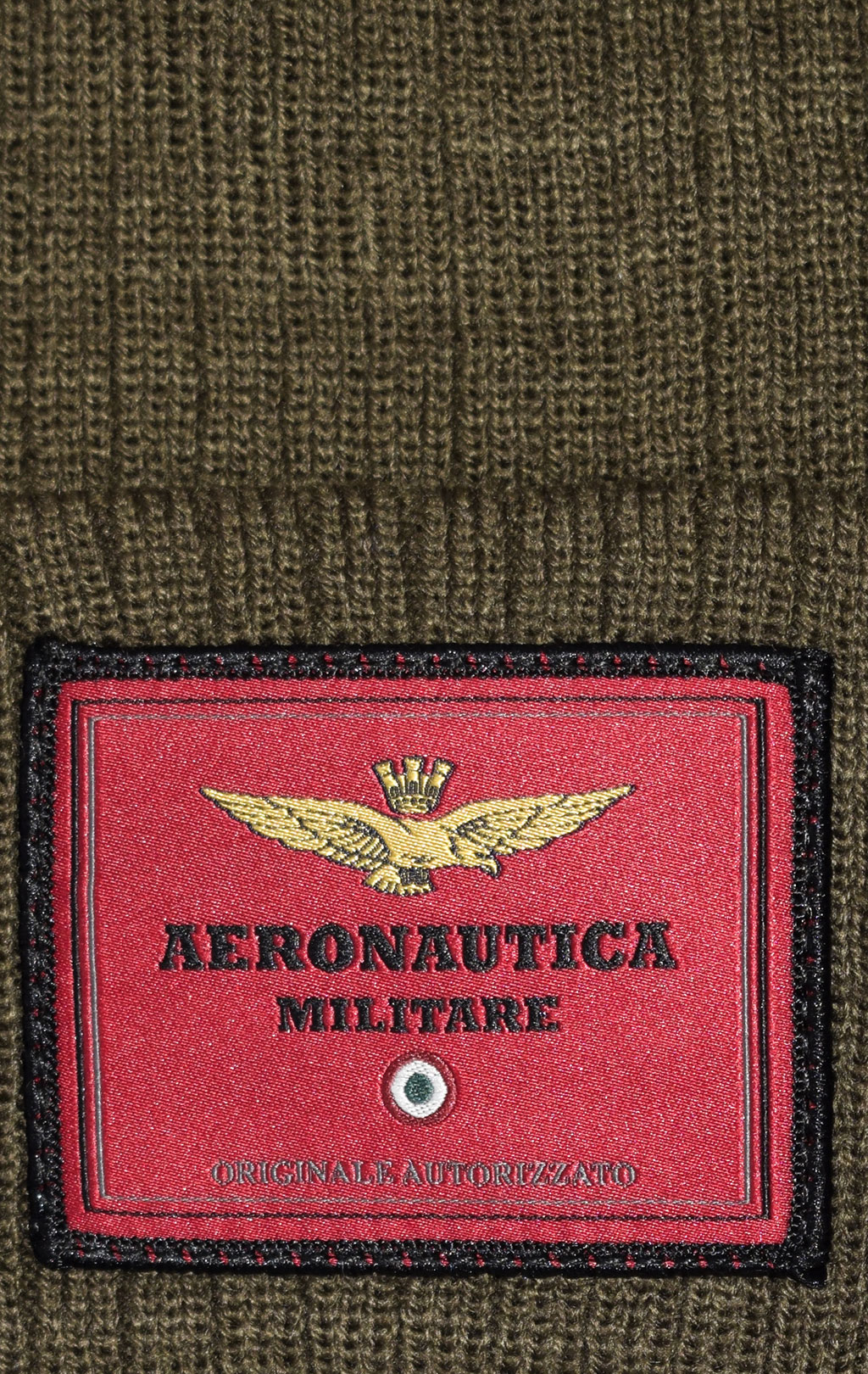 Шапка вязаная AERONAUTICA MILITARE FW 21/22/CN verde militare (CU 031) 