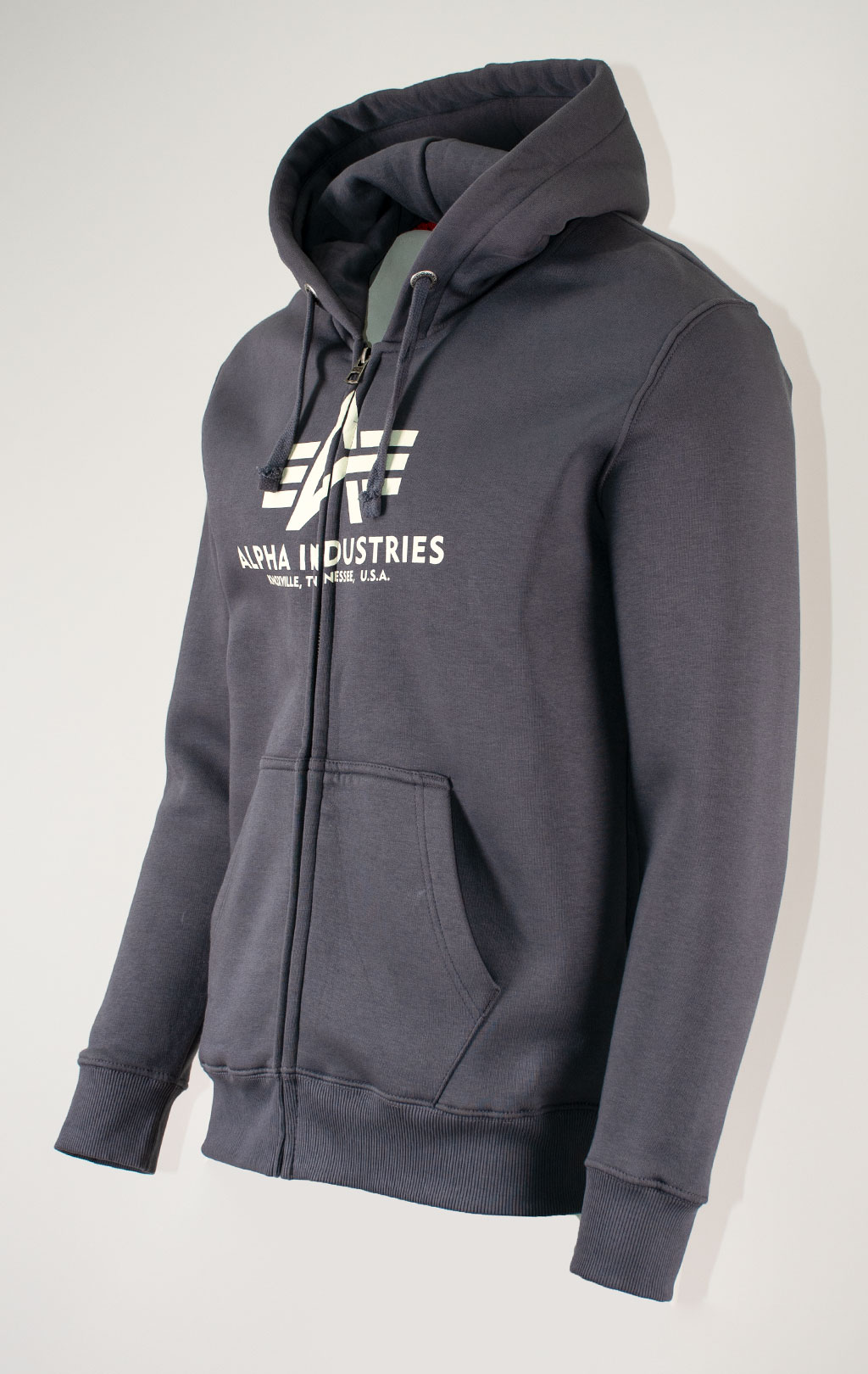 Толстовка ALPHA INDUSTRIES BASIC ZIP HOODY greyblack 