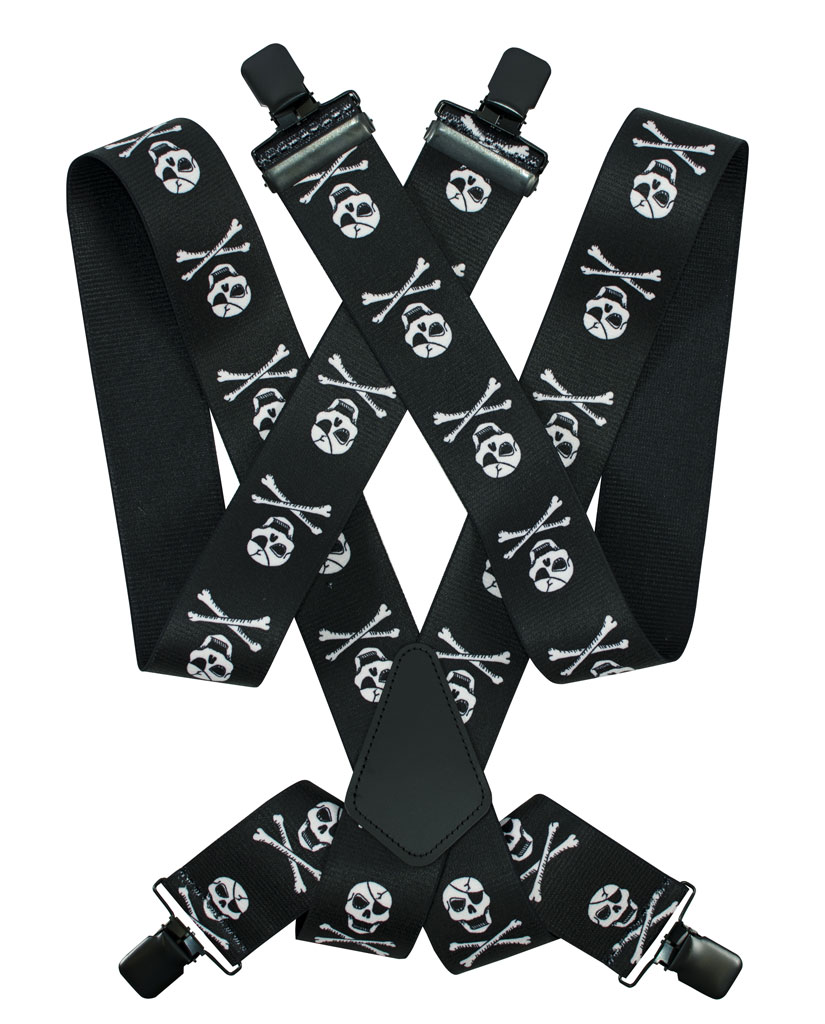 Подтяжки Skull & Crossbones 4 клипсы 