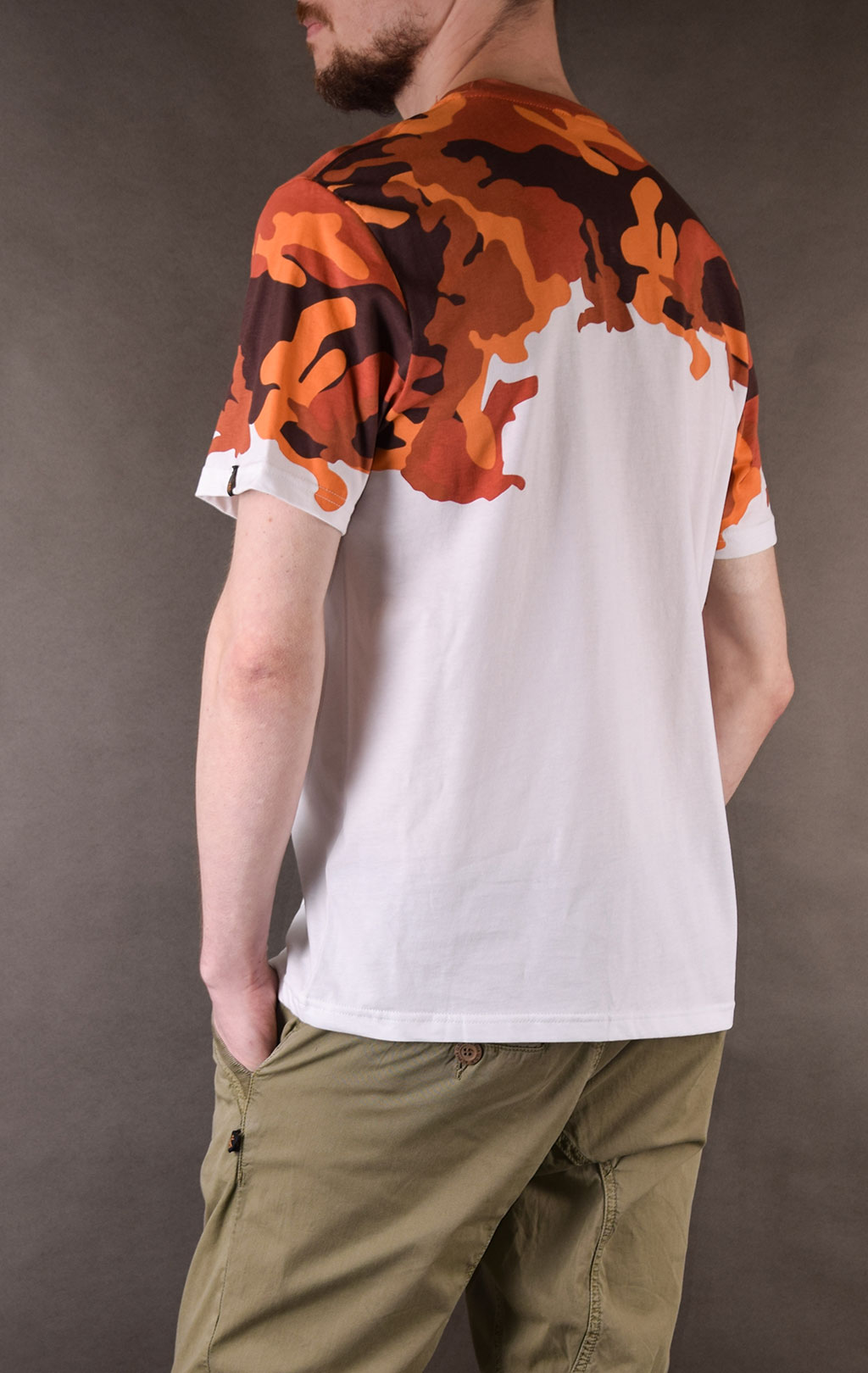 Футболка ALPHA INDUSTRIES LOST CAMO T orange camo 