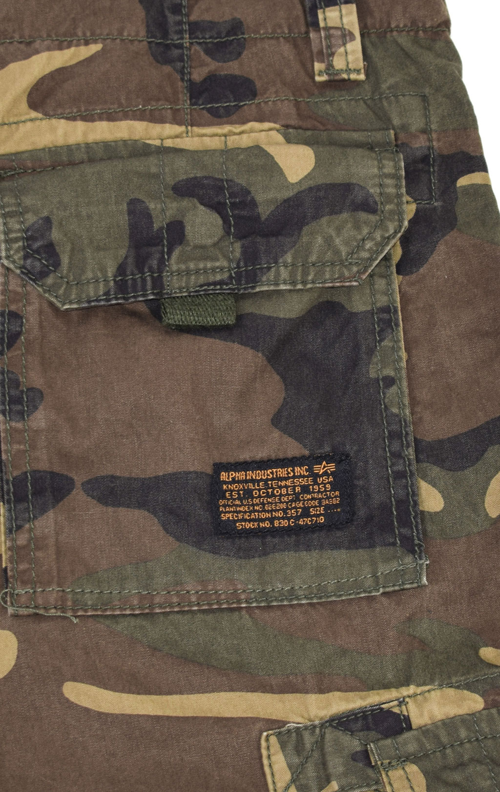 Шорты ALPHA INDUSTRIES JET big size camo woodland 65 