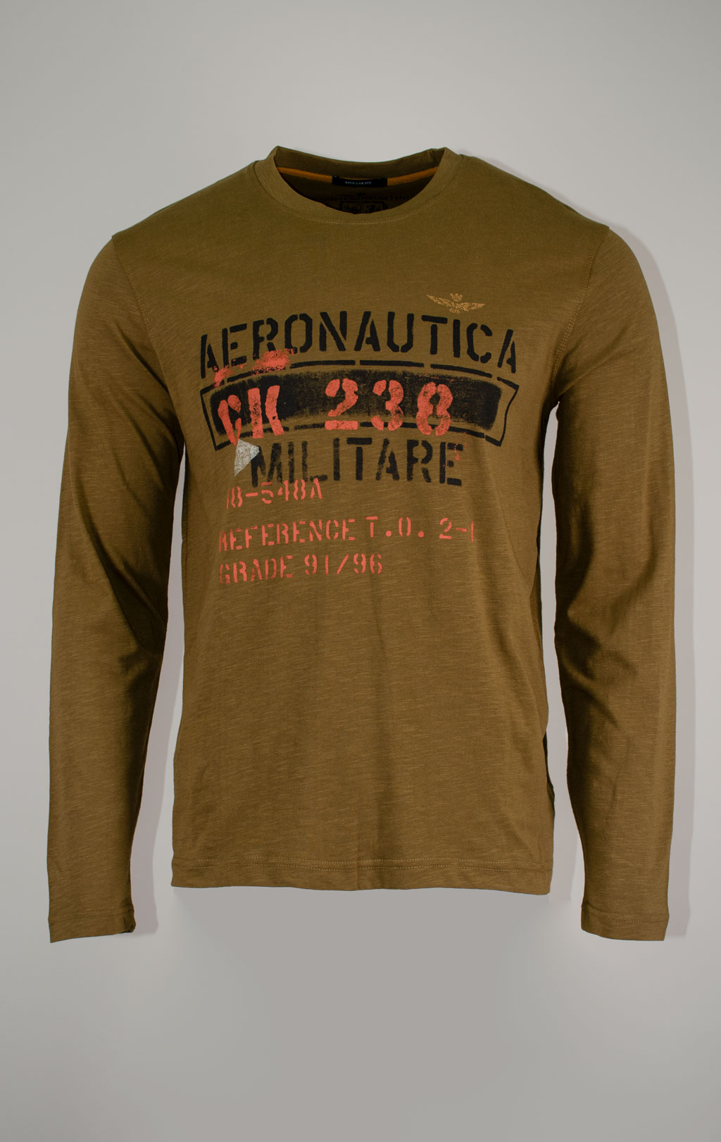 Лонгслив AERONAUTICA MILITARE FW 25/26/BD dark olive (TS 2486) 