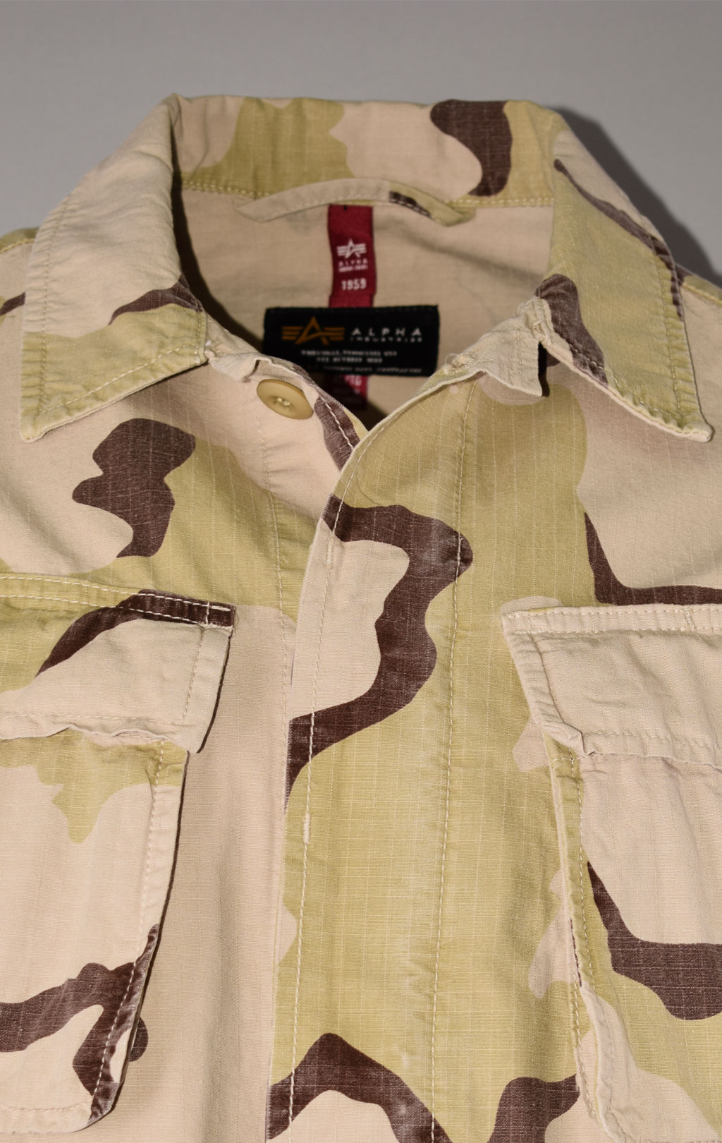 Ветровка ALPHA INDUSTRIES JUNGLE FATIGUE SHIRT JACKET SS 22 m desert camo 