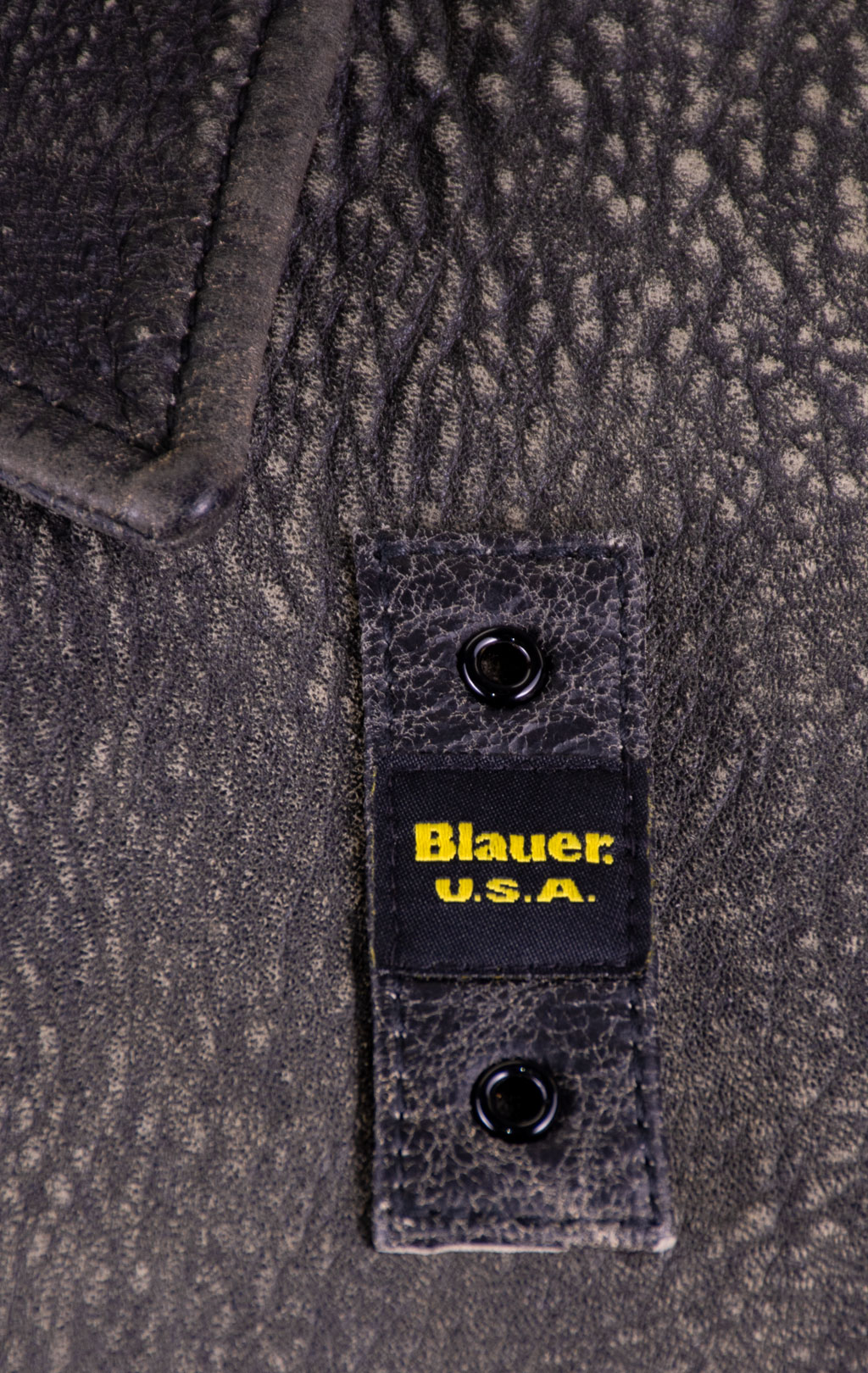 Куртка-пилот BLAUER ALLEN кожа FW 25/26 black washed (L02312) 