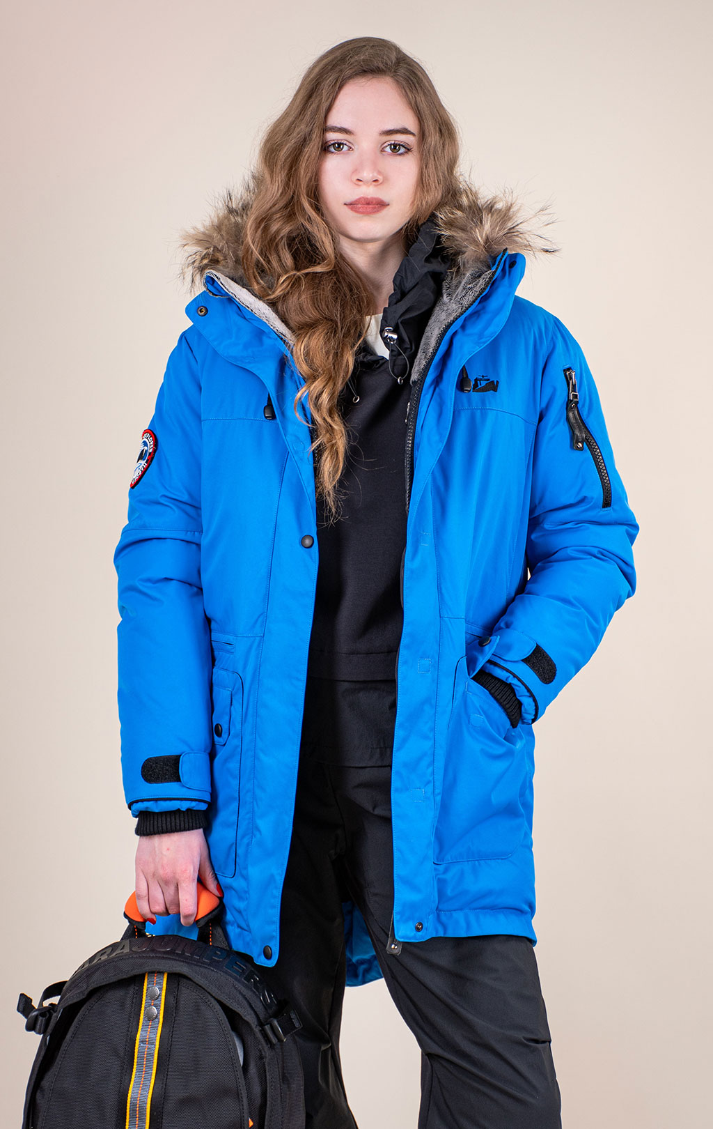 Женская аляска-пуховик ARCTIC EXPLORER POLARIS royal 