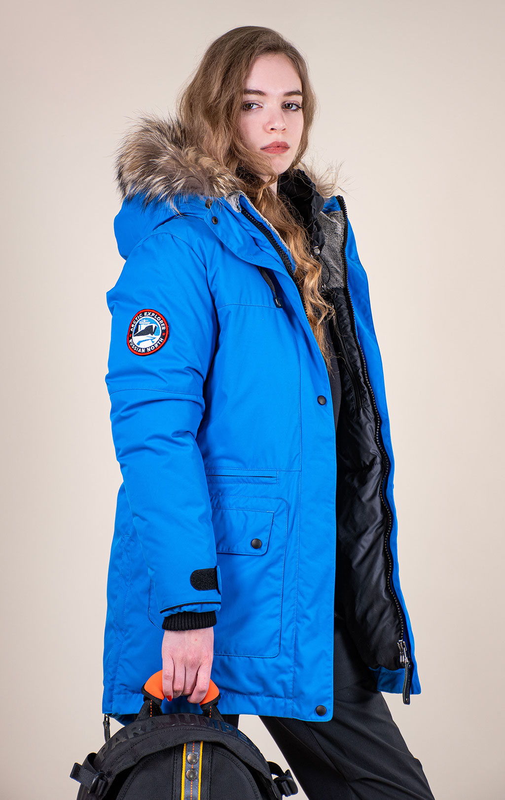 Женская аляска-пуховик ARCTIC EXPLORER POLARIS royal 