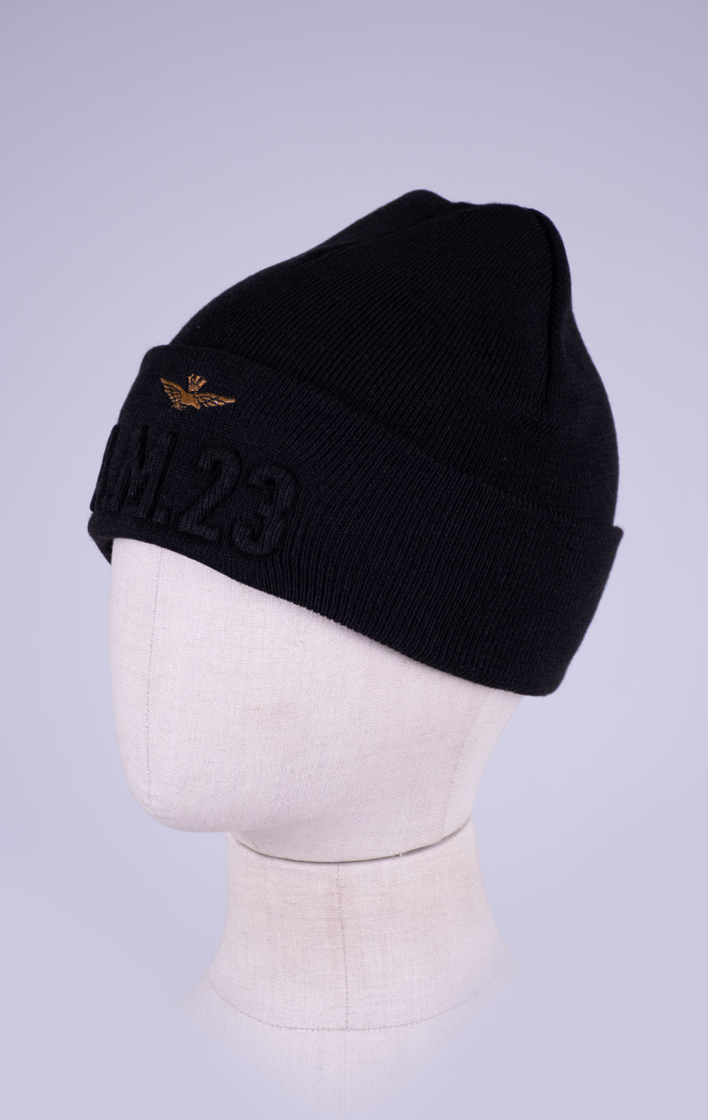 Шапка вязаная AERONAUTICA MILITARE FW 26/27/CN jet black (CU 0099) 