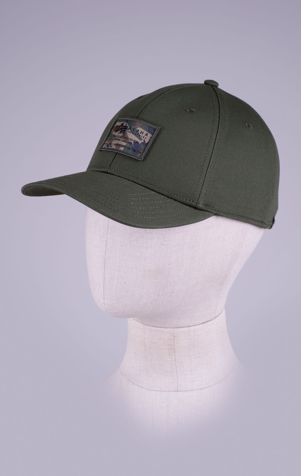 Бейсболка ALPHA INDUSTRIES CREW CAMO CAP dark olive 