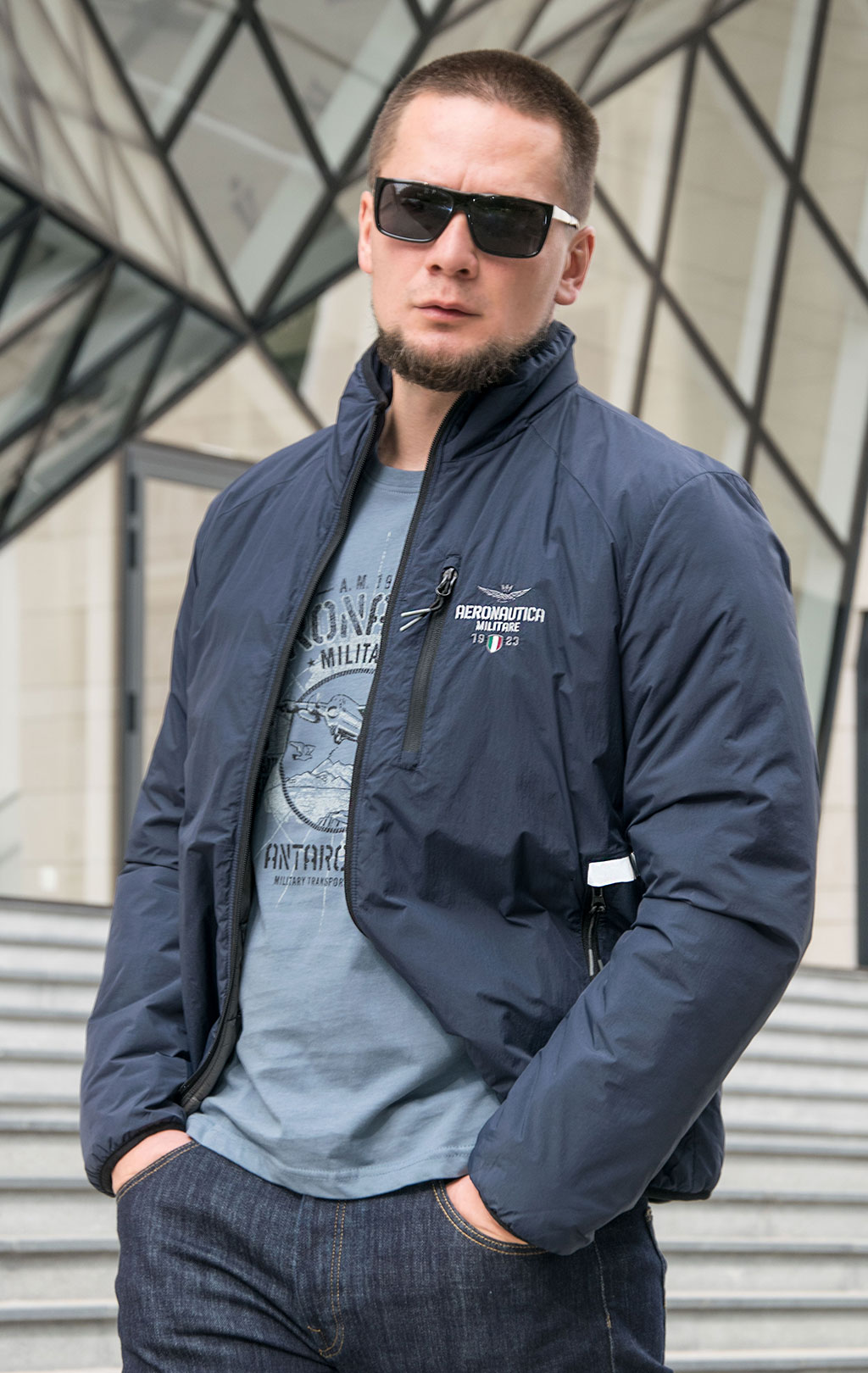 Куртка AERONAUTICA MILITARE FW 23/24 m/CN dark blue (AB 2108) 